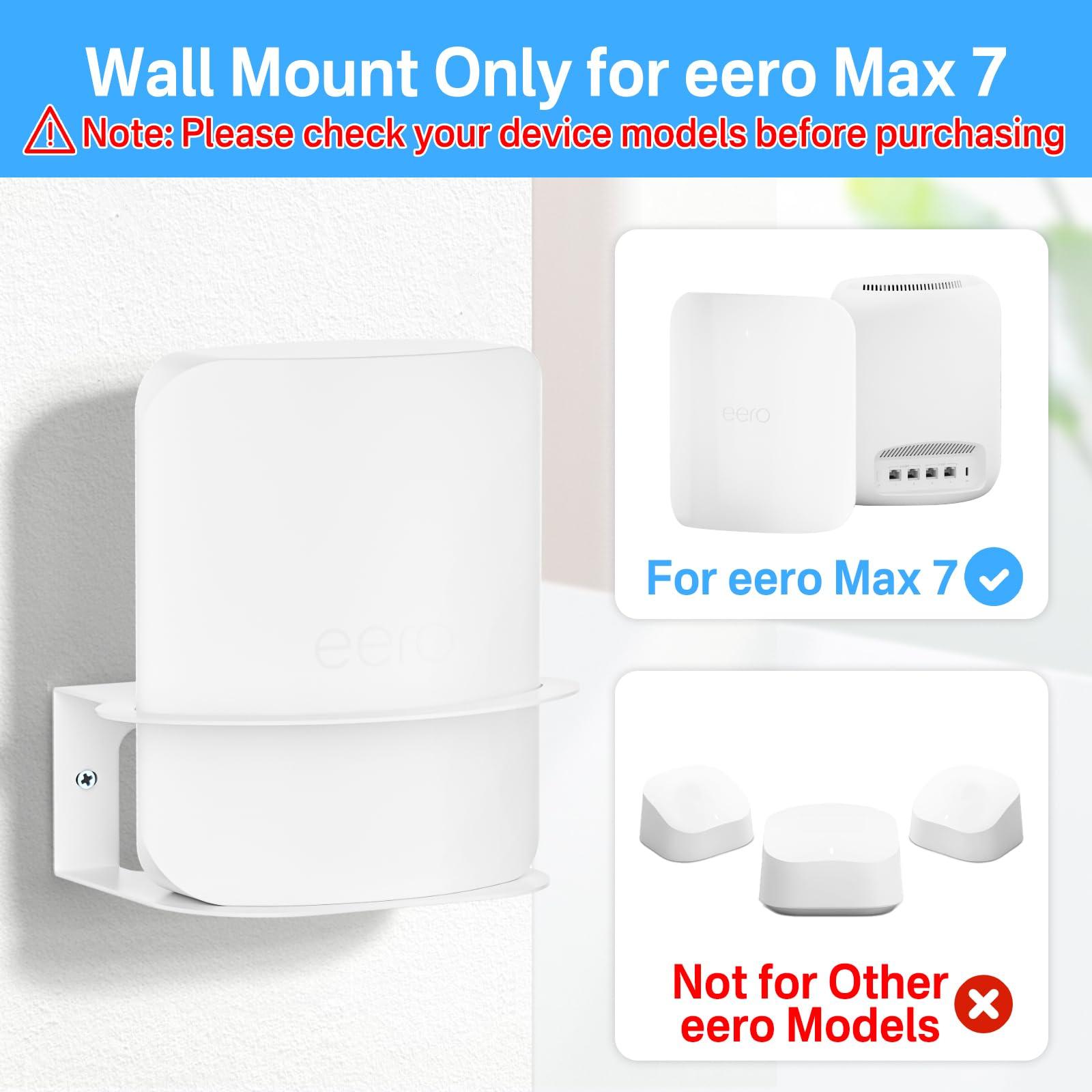 Rimous Metal Wall Mount for eero Max 7 Mount Easy to Install - Heavy-Duty Wall Bracket for eero Max 7 Wall Mount Holder with Cable Ties for Space Saving - Image 2