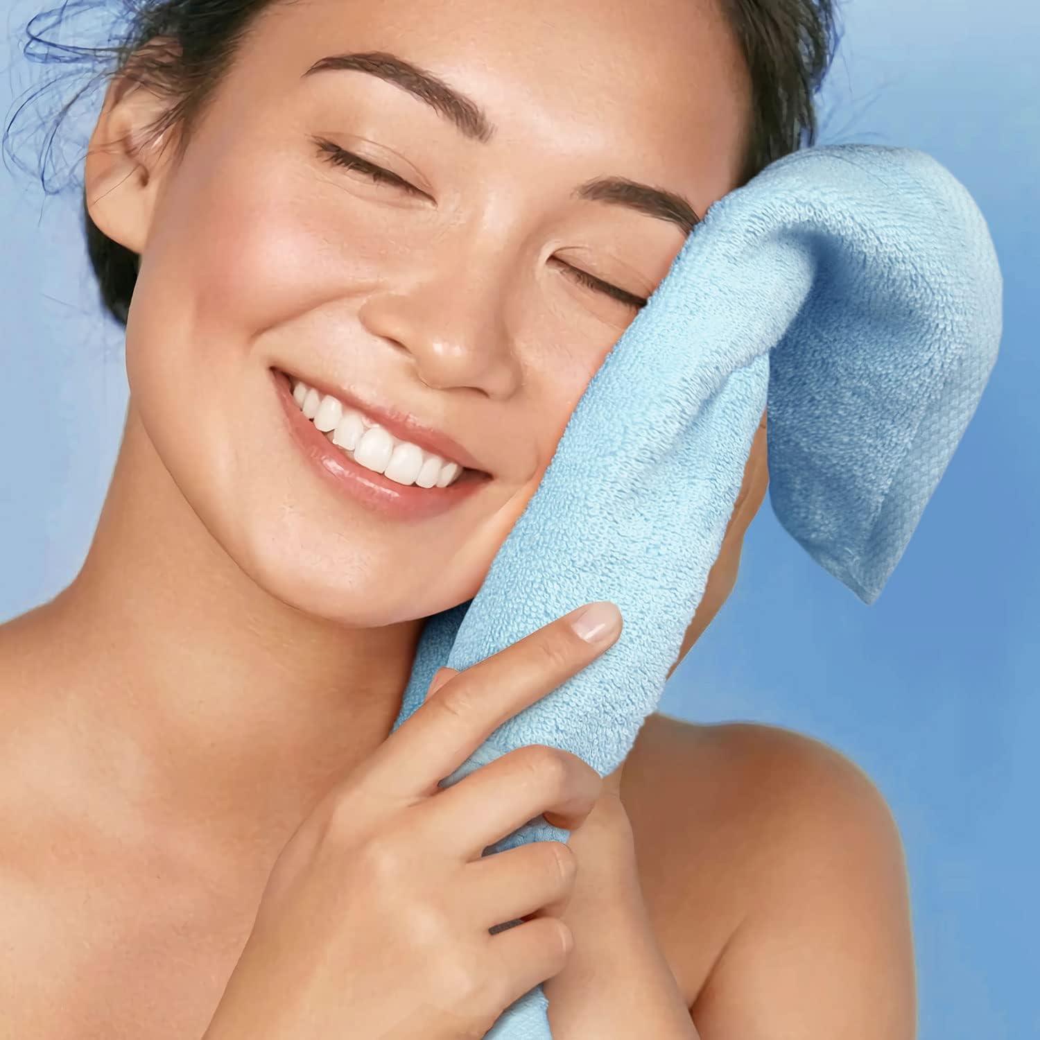 Cleanbear 100% Cotton Wash Cloths 12 Pack Bath Washcloths Facecloths, 13 by 13 Inches Large Bathroom Washcloth Set 12 Assorted Colors (Multi, 12) - Image 2
