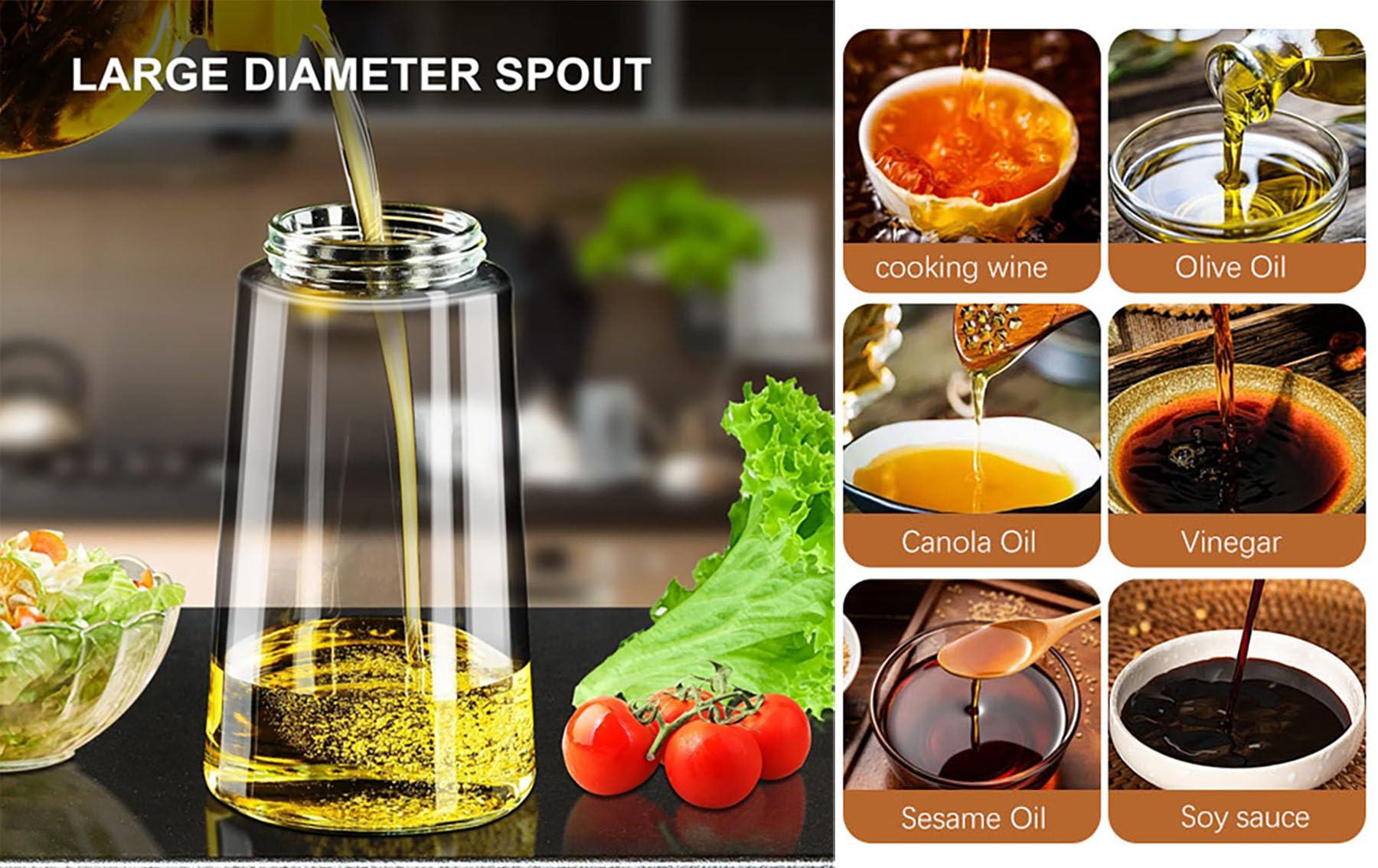 GLBEAR 16oz Olive Oil Dispenser, 2 in 1 Oil Sprayer for Cooking，470ml spray bottles，oil dispenser for kitchen，Salad,BBQ - Image 8