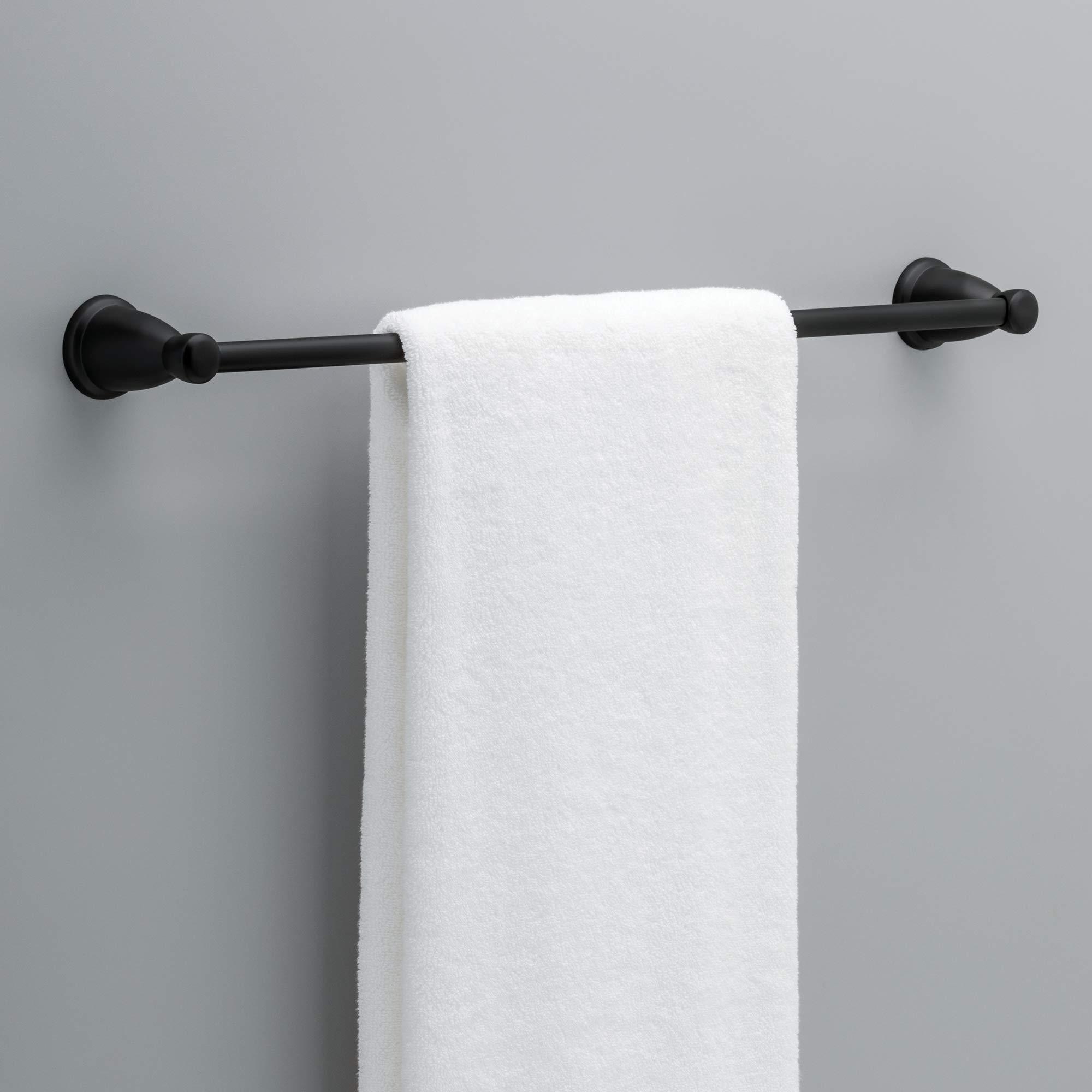 Franklin Brass Kinla (5-Pack) Bathroom Set Matte Black 18" and 24" Towel Bar Racks,Toilet Paper Holder, Hand Towel Holder, Hook | Bathroom Accessory Set Towel Holder 5-Piece Hardware Set KIN5PC-MB - Image 10