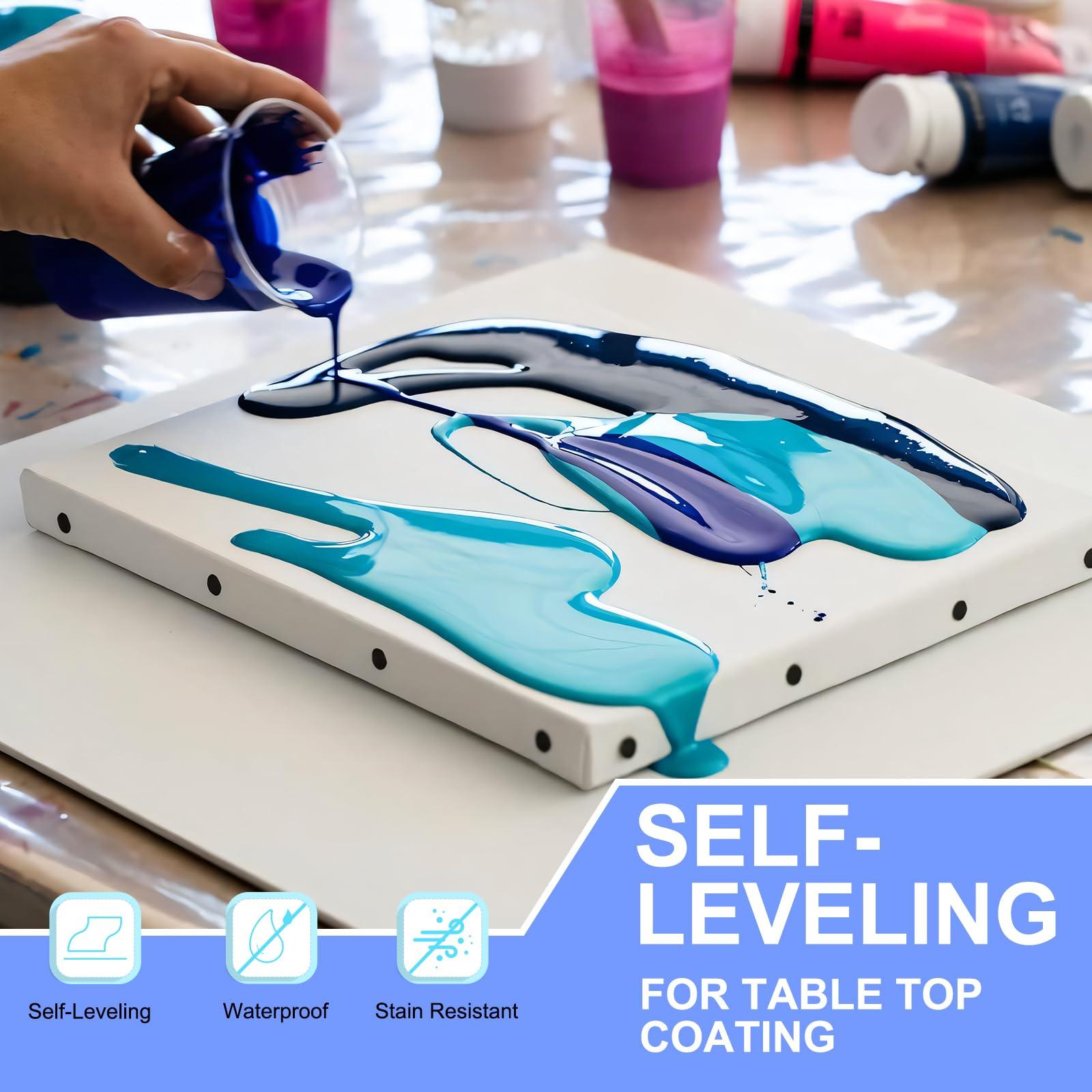 Teexpert Epoxy Resin 2 Gallon Kit, Pure Glossy Crystal Clear Resin Epoxy with Pump, Bubble Free Anti Yellowing with Self Leveling Formula for Casting, Jewelry Making, Table Top, Wood & Art Crafts - Image 4