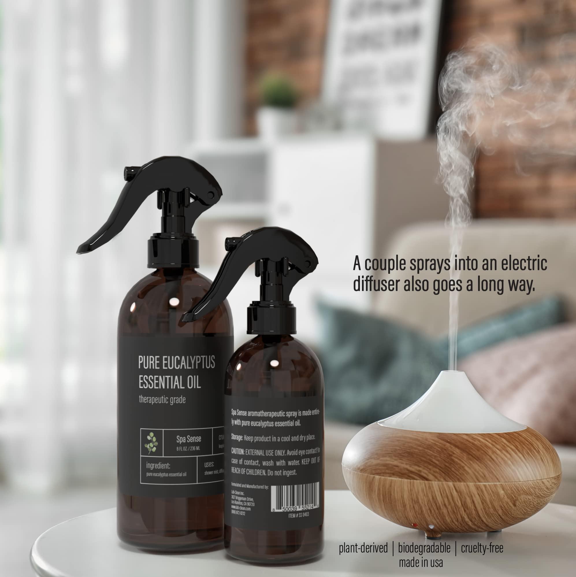 Spa Sense Pure Eucalyptus Oil Shower Mist and Steam Room Spray - 8 Ounce Premium Aromatherapy Eucalyptus Essential Oil Spray - Image 9