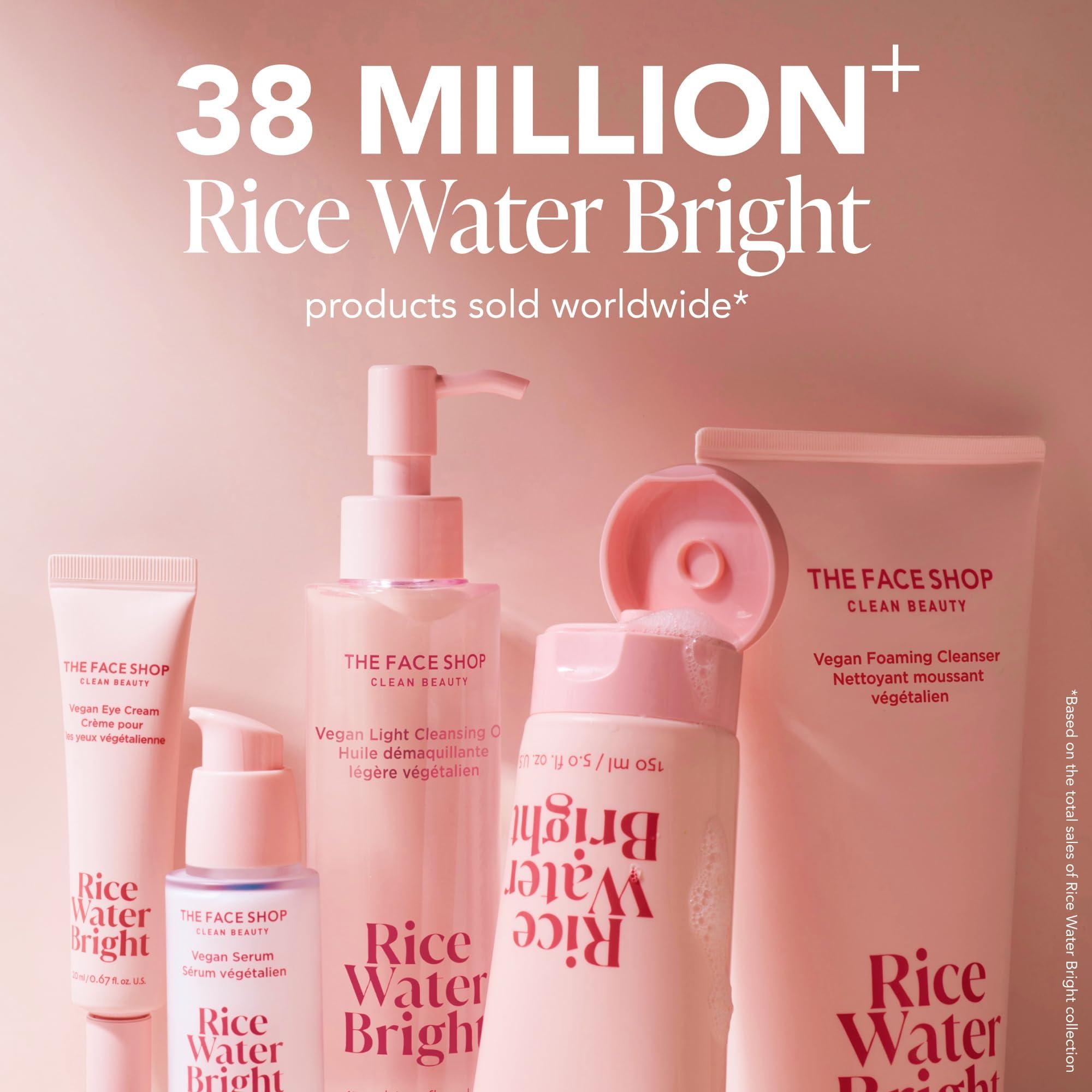 The Face Shop Rice Water Bright Light Facial Cleansing Oil, Daily Makeup Remover, Oil Cleanser, Vegan, Korean Skin Care with Jojoba Oil, Face Pore Cleanser, 150ml - Image 9