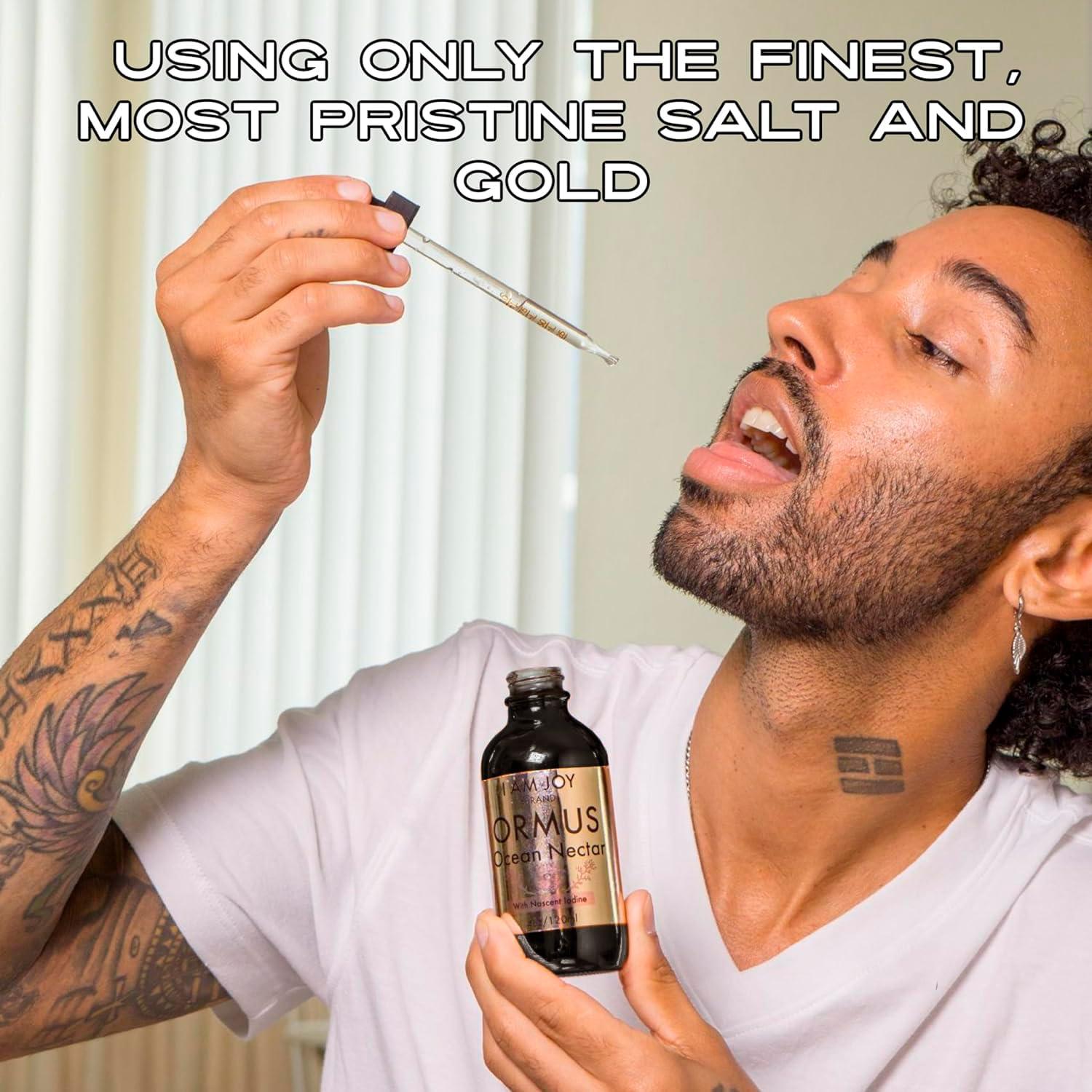 I Am Joy co. Ormus Ocean Nectar Monoatomic Gold with Iodine Designed to Decalcify The Pineal Gland, Support Thyroid and Increase Feelings of Alertness, Clarity of Thought and Energy 4oz - Image 6