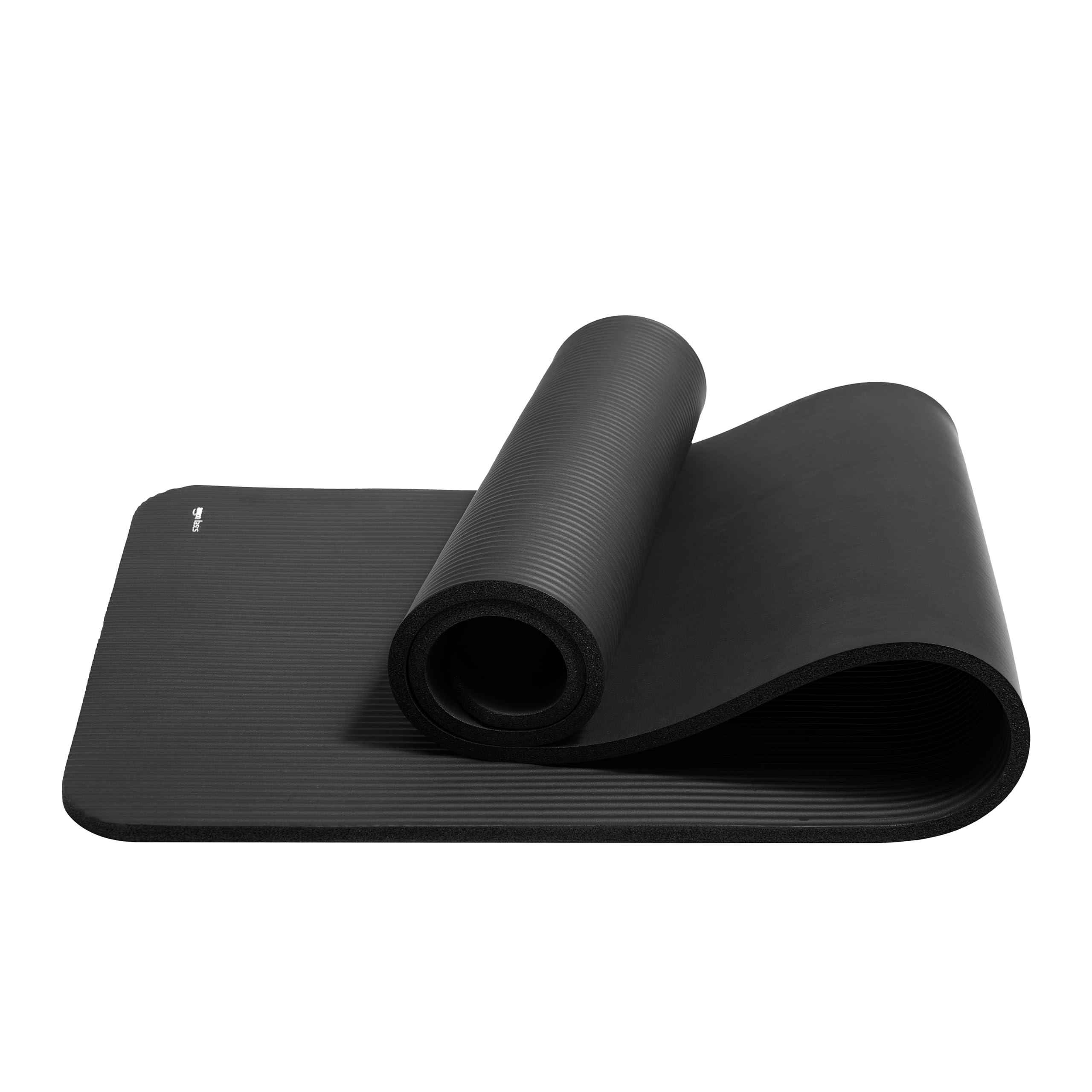 Amazon Basics 1/2 Inch Extra Thick Exercise Yoga Mat with Carrying Strap, Cushioned Support, for Fitness and Gym Workouts - Image 2