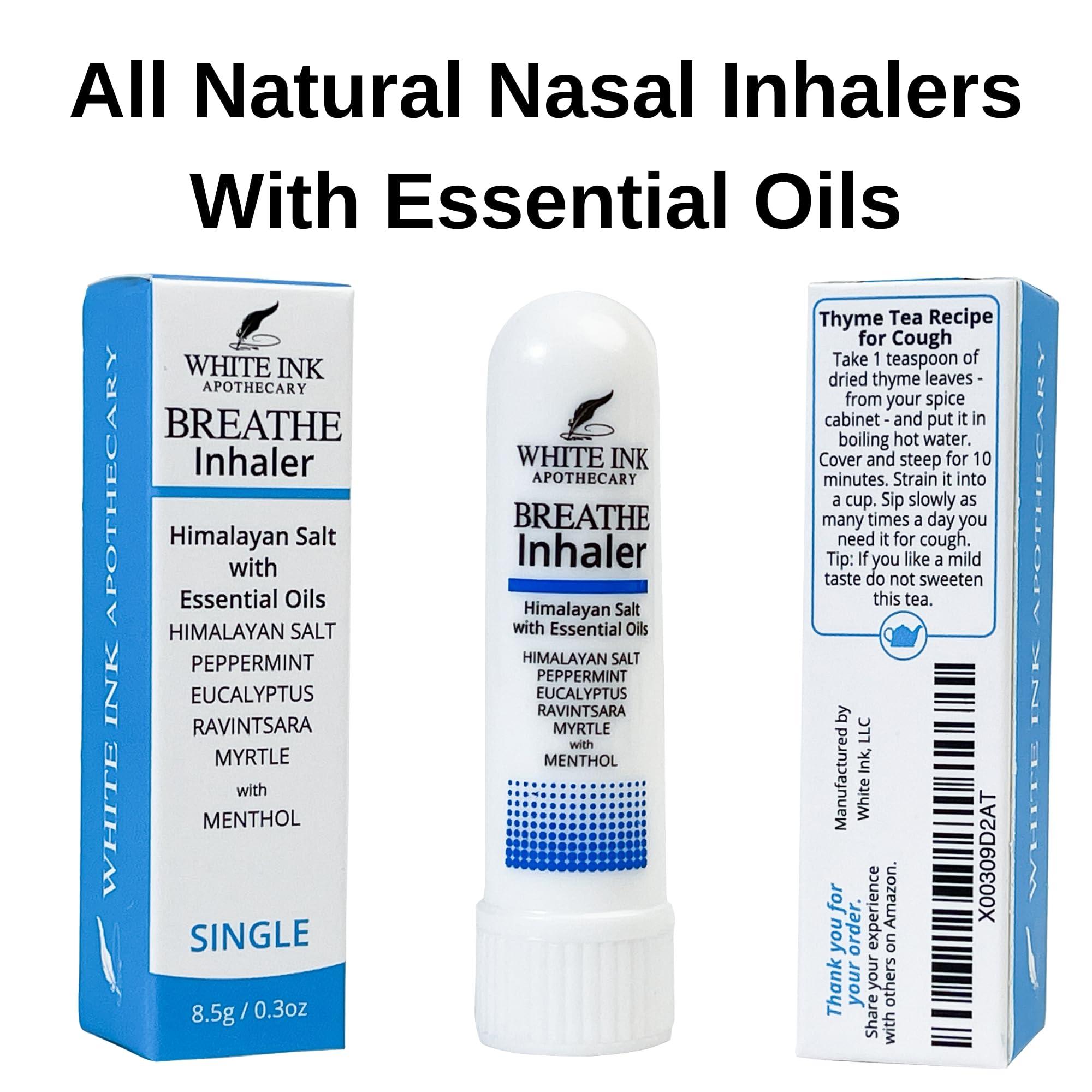 White Ink Breathe | Natural Essential Oil Inhaler Eucalyptus Peppermint | Congestion | Allergy | Focus | Aromatherapy Sinus Relief (1) - Image 4