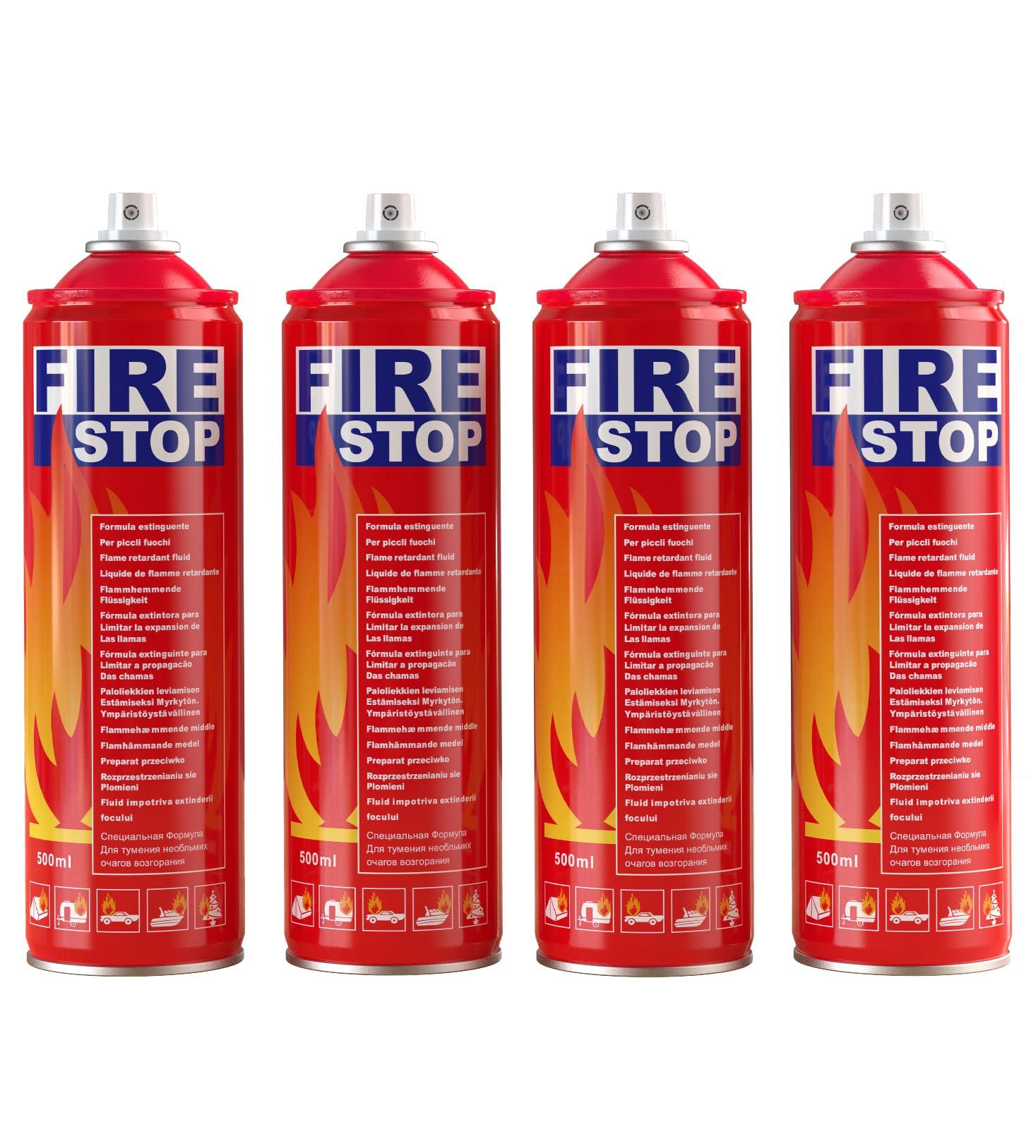 AmzBoom Fire Extinguisher 4-Pack with Mounting Bracket for Home, Kitchen, Car, Grill - Portable Small A, B, C, K Fire Extinguisher - 8-in-1 - Prevents Reignition.