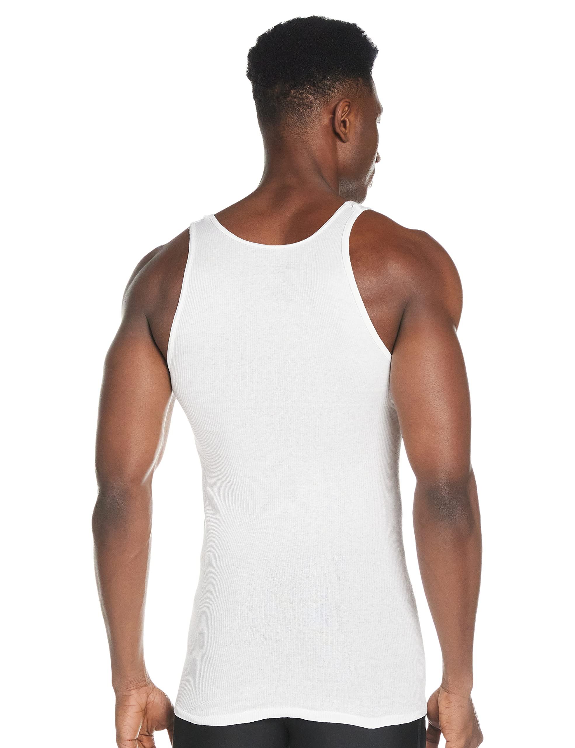 Hanes Men's, Moisture-Wicking Ribbed, Lightweight Cotton Tank Undershirts, Multi-Pack - Image 2