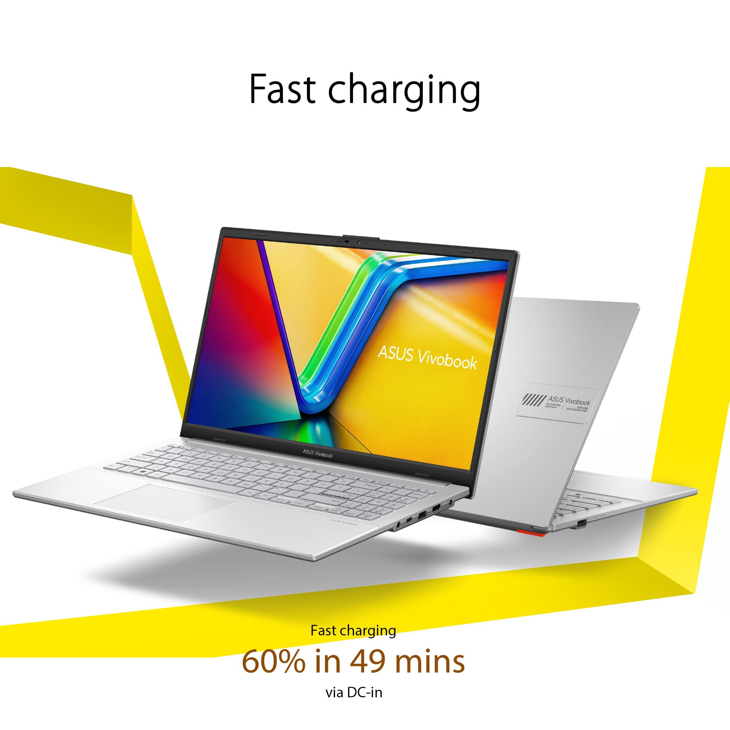 ASUS Vivobook Go 15.6” Slim Laptop, AMD Ryzen 5 7520U, 8GB, 512GB, Windows 11 Home, Cool Silver, Military Grade Durability, Fast Charging, Webcam Shield, E1504FA-AS54 - Image 4