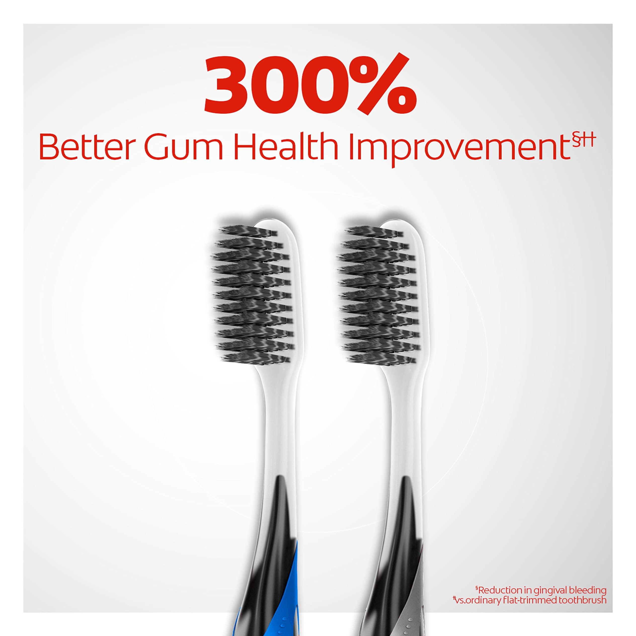 Colgate Gum Health Charcoal Adult Manual Toothbrush, Ultra Soft, 4 Count (Pack of 1) - Image 6