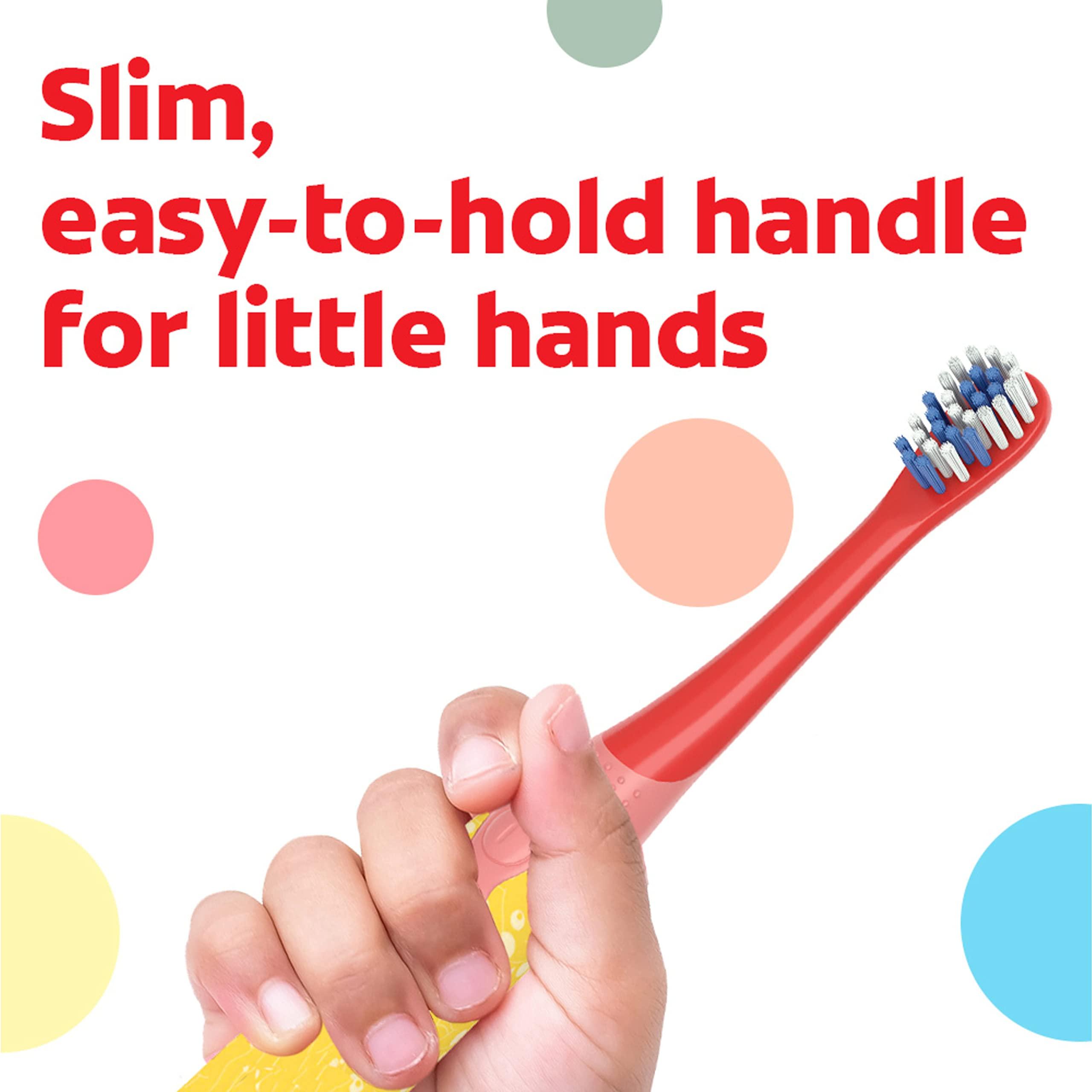 Colgate Kids Battery Powered Toothbrush, Kids Battery Toothbrush with Included AA Battery, Extra Soft Bristles, Flat-Laying Handle to Prevent Rolling, Pokemon Toothbrush, 1 Pack - Image 4