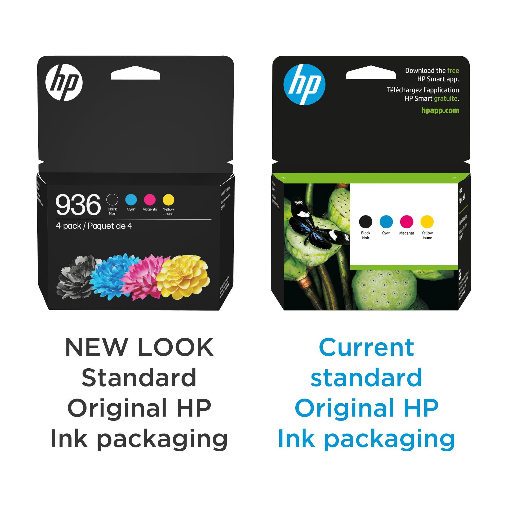 HP 936 Black, Cyan, Magenta, Yellow Ink Cartridges (4-pack) | Works with : OfficeJet 9122e; Pro: 9110b, 9125e, 9128e, 9130b, 9135e; OfficeJet Pro Wide Format 9730e | Eligible for Instant Ink | 6C3Z5LN - Image 3