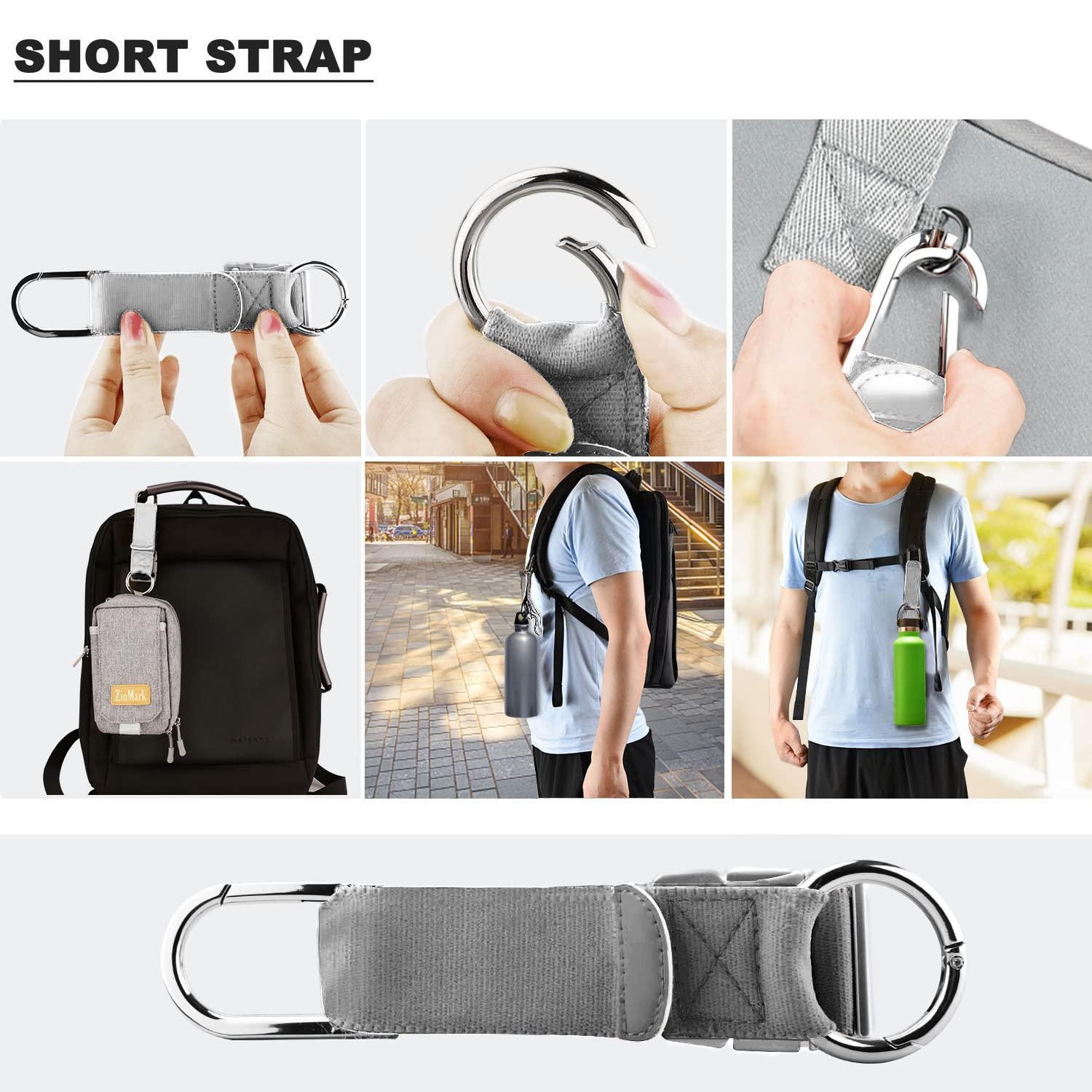 ZINZ Elastic Jacket Gripper Travel Strap with D-Ring Hooks and Buckle, Suitcase Straps Belts Travel Accessories, Makes Your Hands Free - Image 3