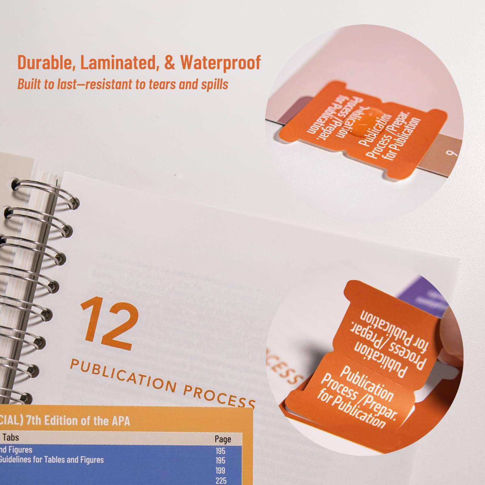 Index Tab for Publication Manual 7th Edition of The APA, 70 Pre-Printed Tabs and 14 Blank Tabs with Alignment Card (Book Not Included) - Image 2