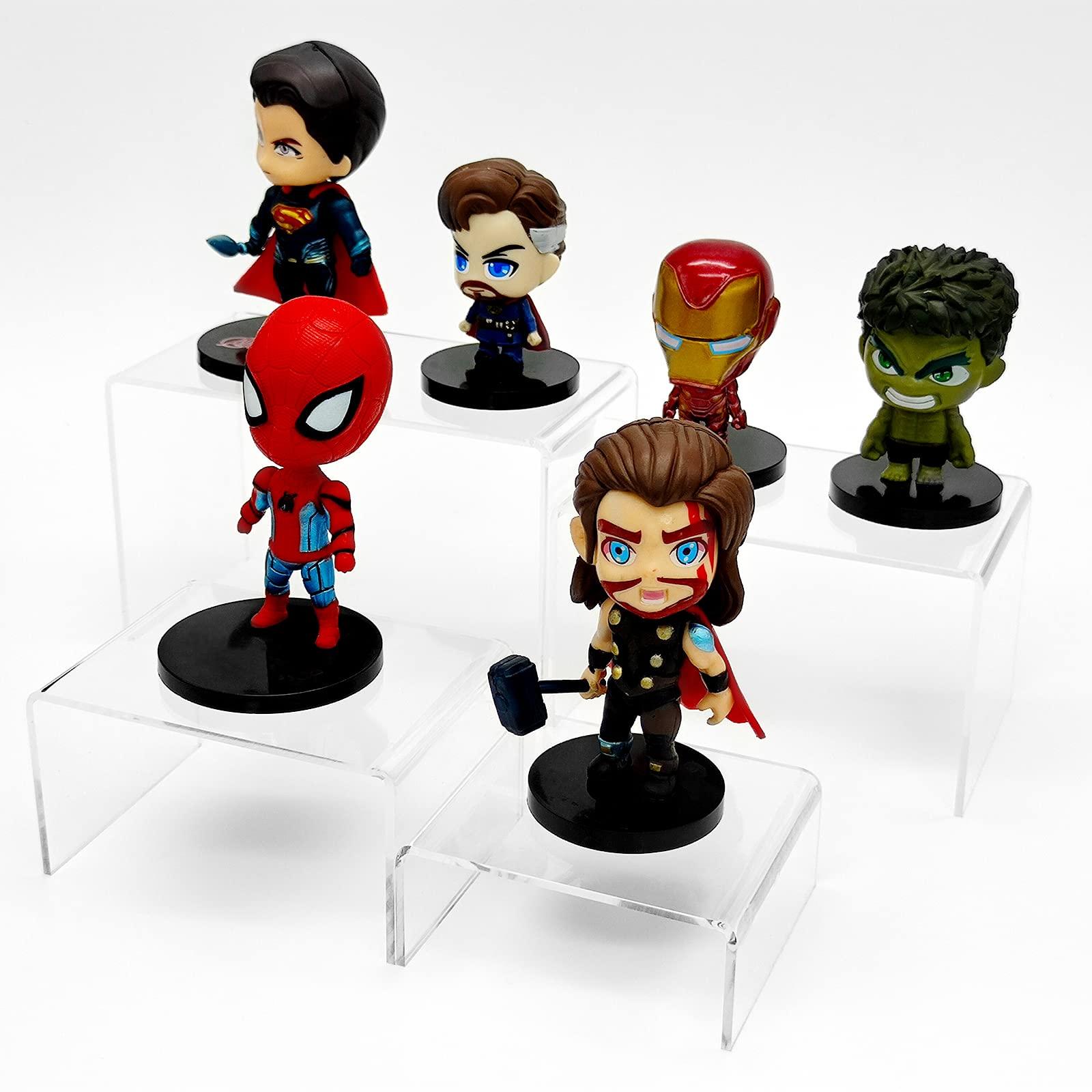 8Pcs Acrylic Display Risers(6",5",4"3") Clear Product Stand,Cupcakes Holder Dessert Display Transparent Showcase Stands, Candy Bar Risers, Acrylic Lifts Display for Figures - Image 6