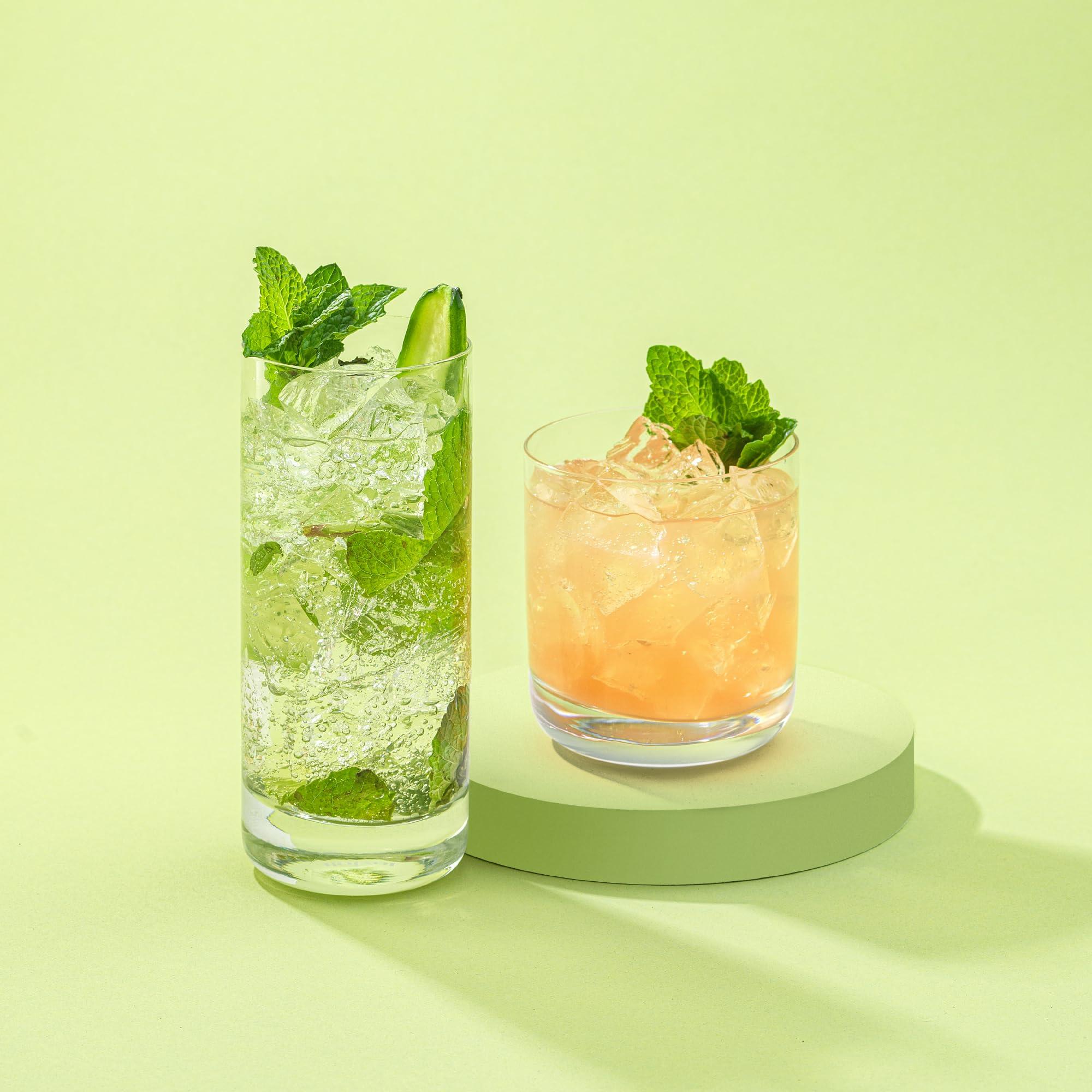 JoyJolt Faye 13oz Highball Glasses, 6pc Tall Glass Sets. Lead-Free Crystal Drinking Glasses. Water Glasses, Mojito Glass Cups, Tom Collins Bar Glassware, and Mixed Drink Cocktail Glass Set - Image 2