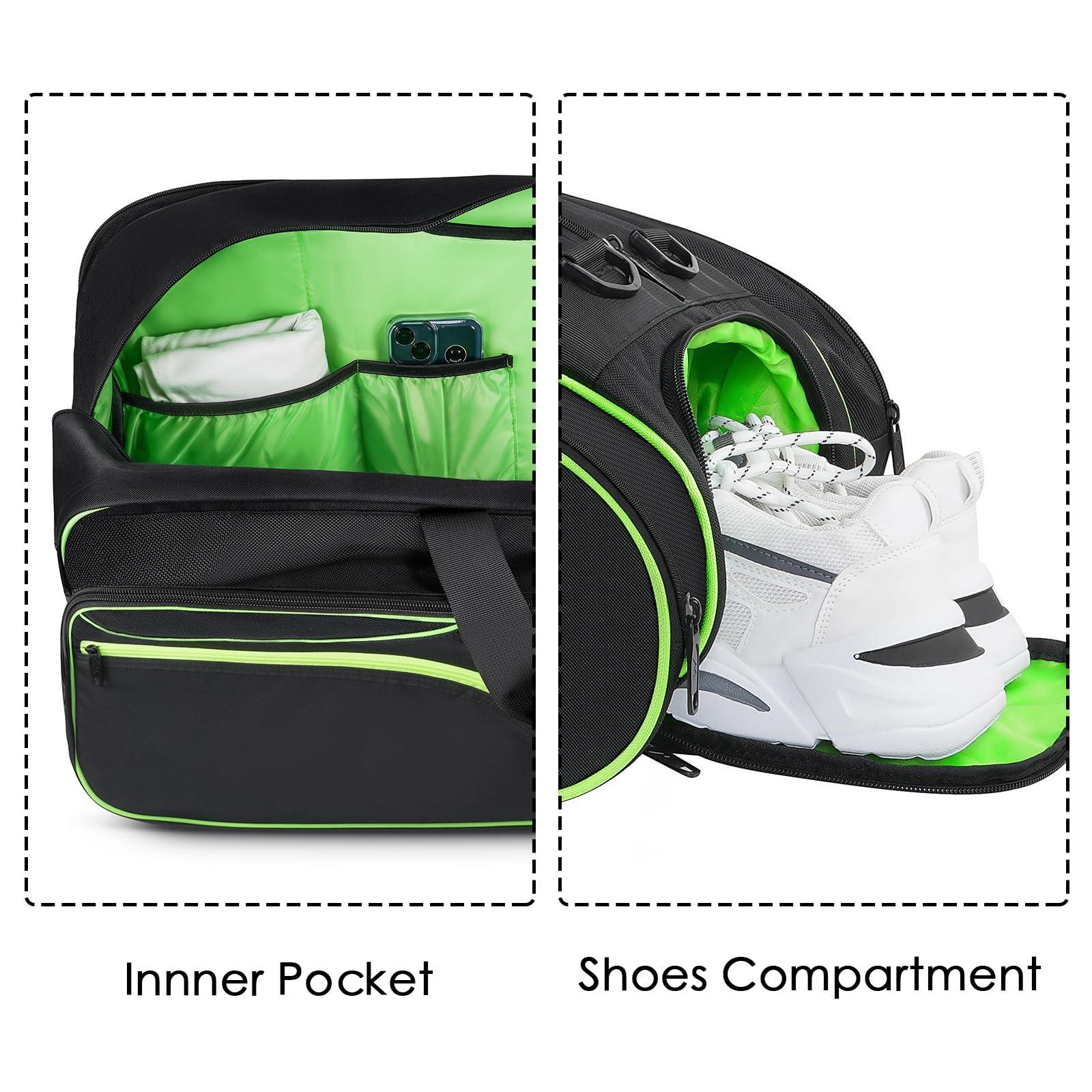 MATEIN Tennis Bag 6 Rackets, Extra Large Protective Convertible Racquet Bag with Shoes Compartment for Men Women, Racket Backpack with Cooler Pocket & Removeable Shoulder Strap for Sport Equipment - Image 5