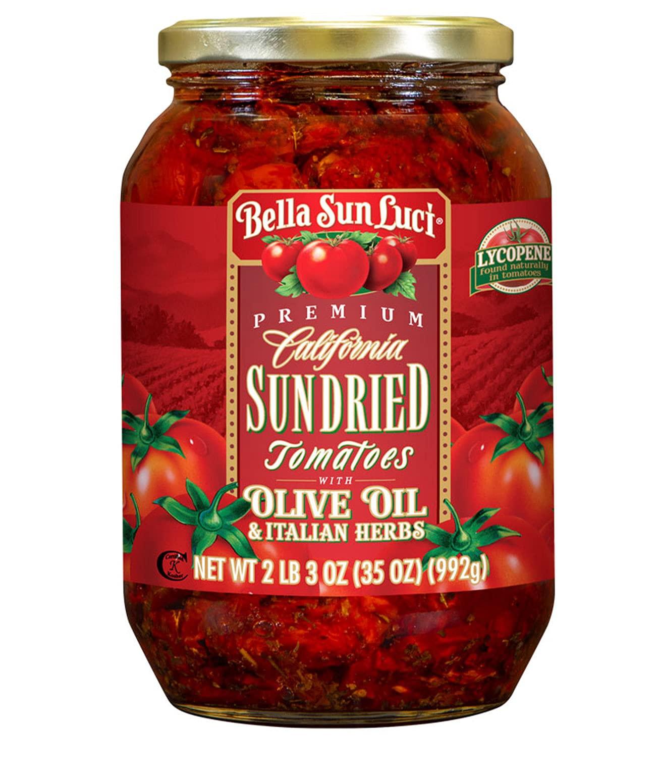 35 oz Bella Sun Luci Sun Dried Tomatoes Halves in Olive Oil - Image 2