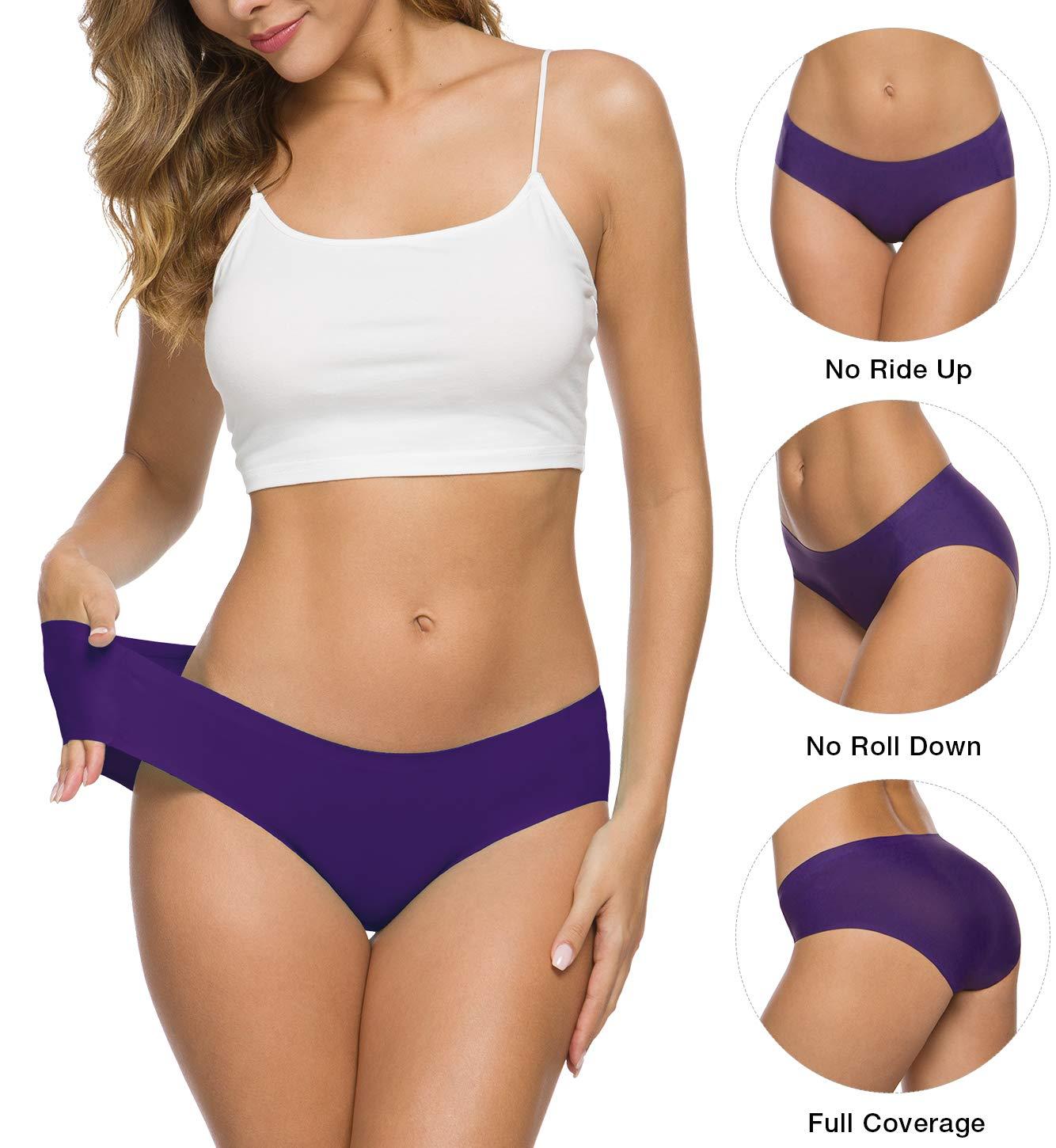 ALTHEANRAY Women’s Seamless Hipster Underwear No Show Panties Soft Stretch Bikini Underwears Multi-Pack - Image 2
