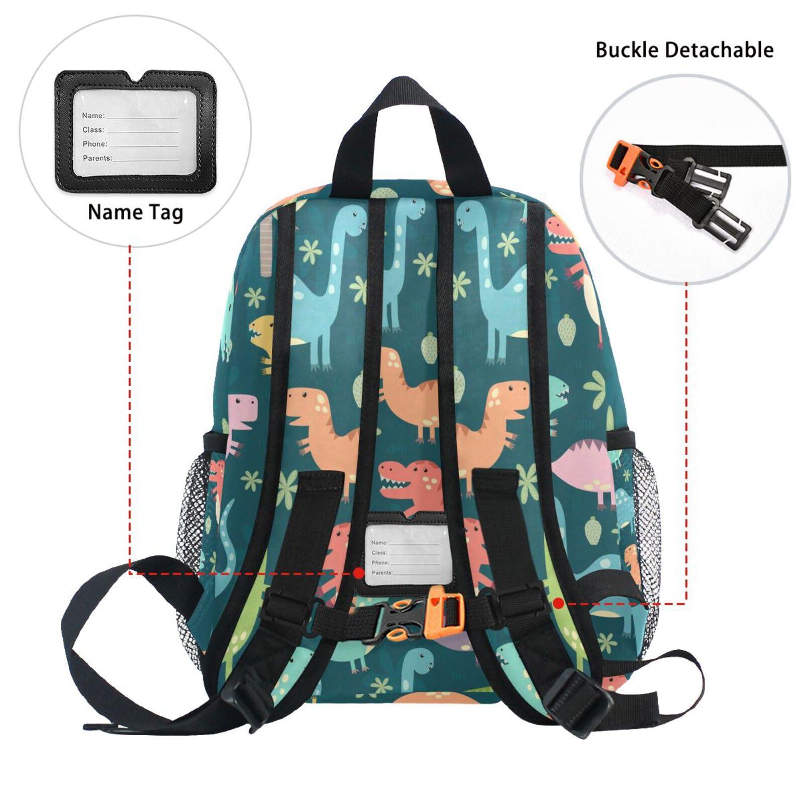 ALAZA Cute Kid's Back Pack Funny Dinosaur Todder Backpack lightweight Preschool Kindergarten Book Bag Practical and Durable Daycare Bag for Travel,Toys - Image 4