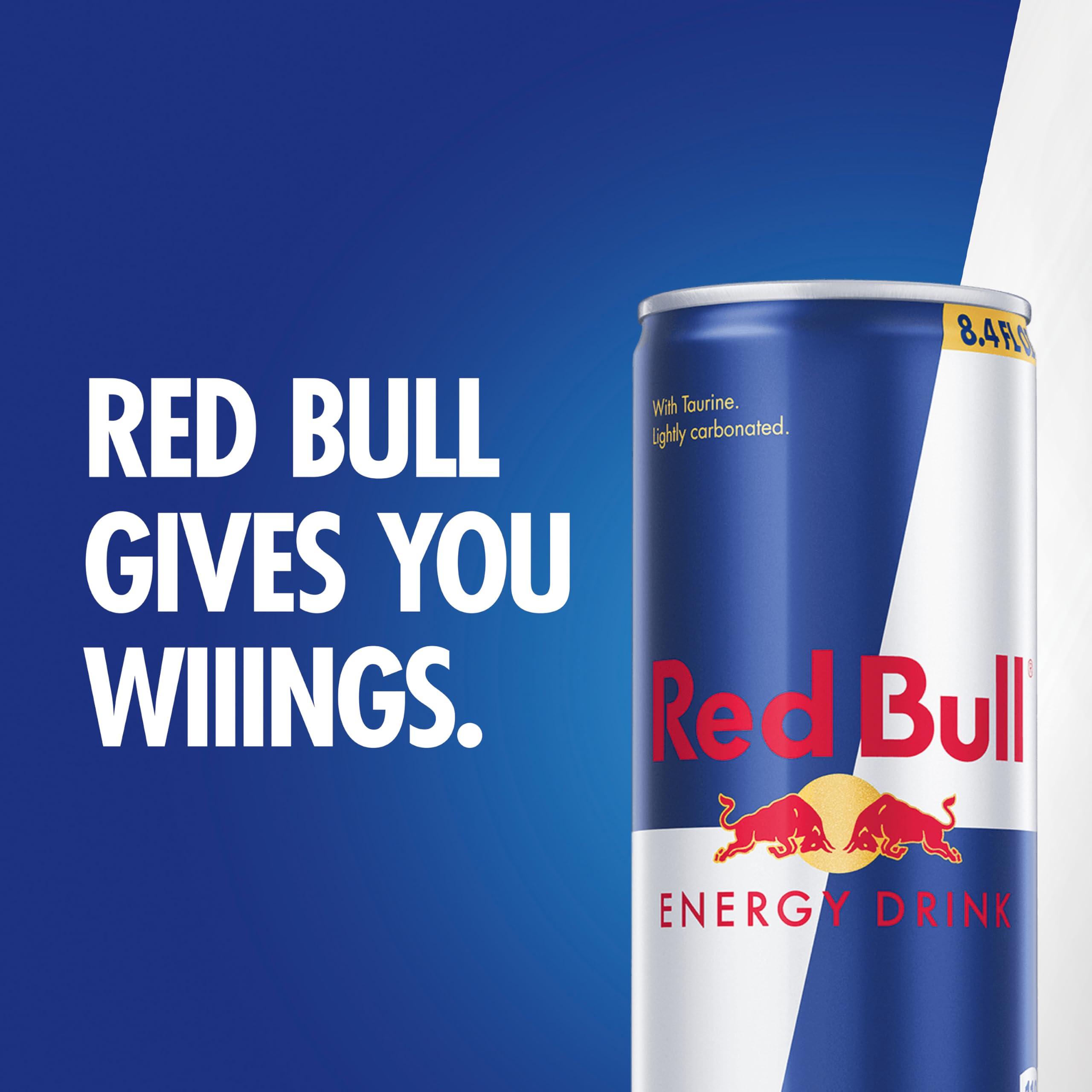 Red Bull Energy Drink with 80mg Caffeine plus Taurine & B Vitamins, 8.4 Fl Oz, 6 Packs of 4 Cans (Pack of 24) - Image 4