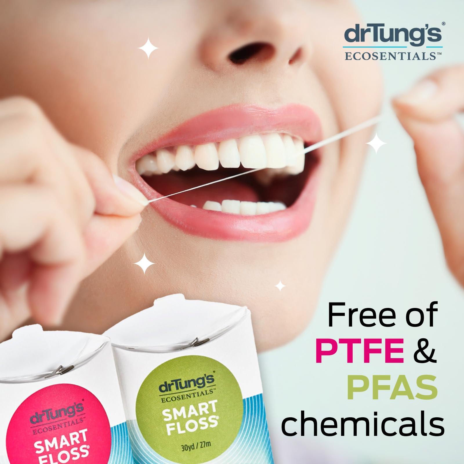 DrTung's Smart Floss - Natural Floss, PTFE & PFAS Free Floss, Gentle on Gums, Expands & Stretches, BPA Free - Natural Dental Floss Cardamom Flavor (Pack of 3) - Image 2