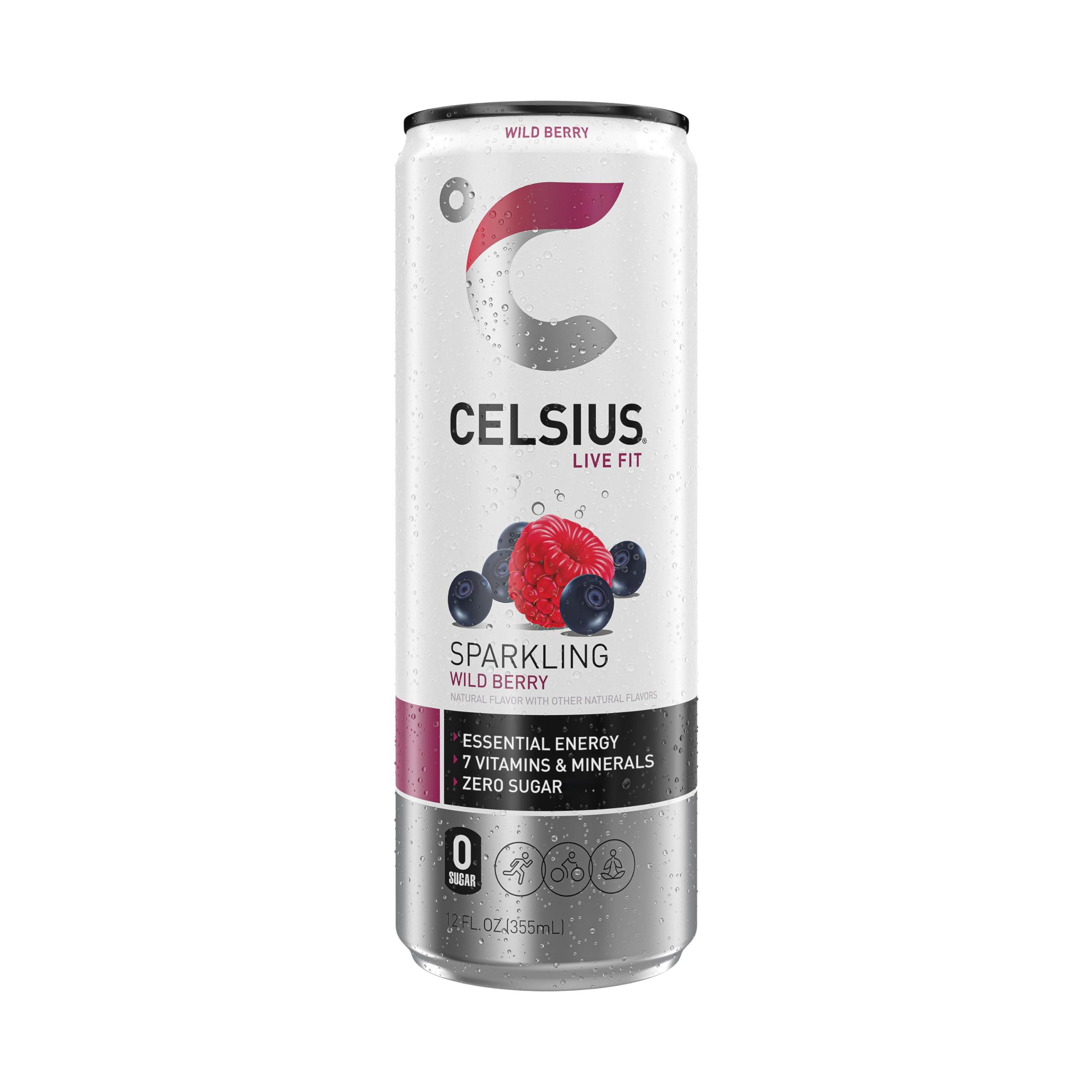 CELSIUS Sparkling Wild Berry, Functional Essential Energy Drink 12 Fl Oz (Pack of 12) - Image 5