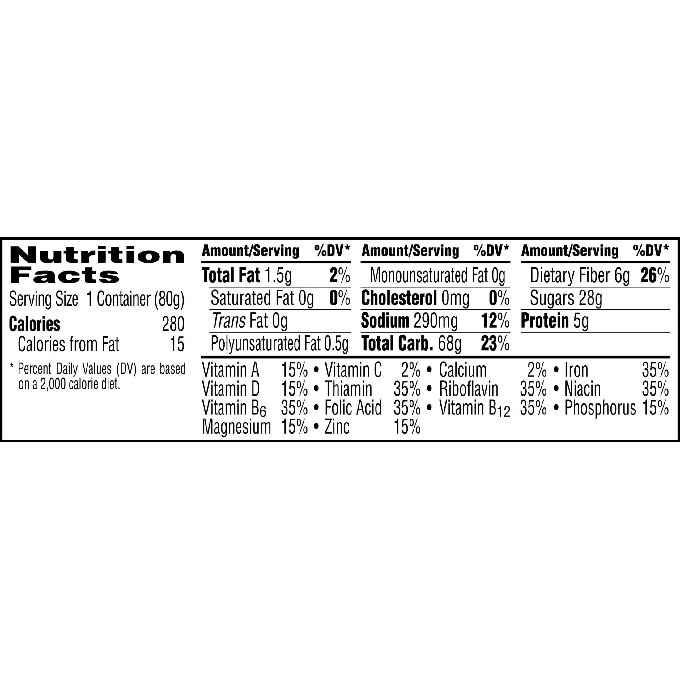 Kellogg's Raisin Bran Crunch Breakfast Cereal Cups, Fiber Cereal, Made with Real Fruit, Original, 33.6oz Case (12 Cups) - Image 9