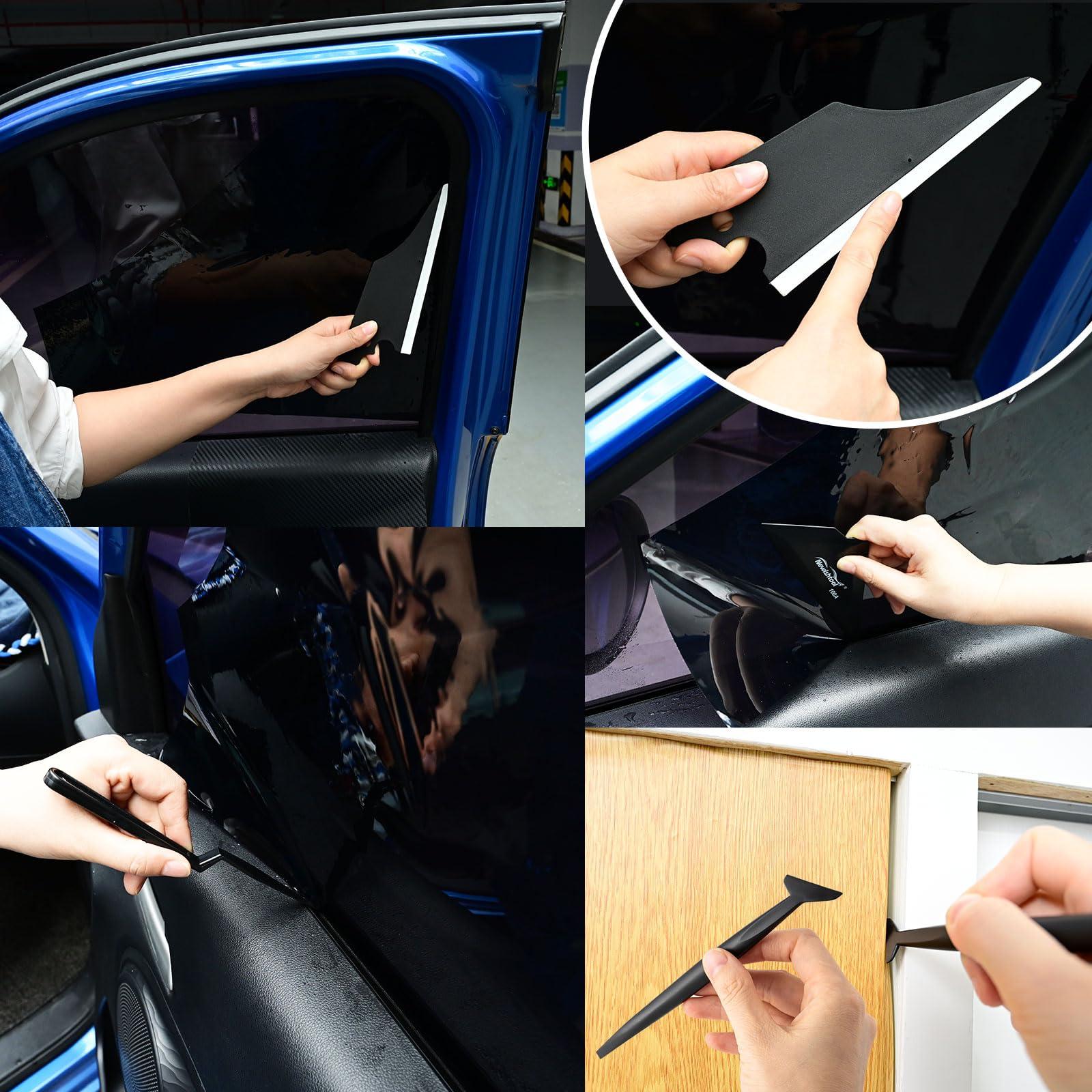 NEWISHTOOL Window Tint Tools Bulldozer Squeegee Tinting Kit PPF Film Installation Tool for Car Wrapping Scrubber Paddle Spare Felt Water Wiper Rubber Scraper Wrap Stick Tool Cutting Knife - Image 7