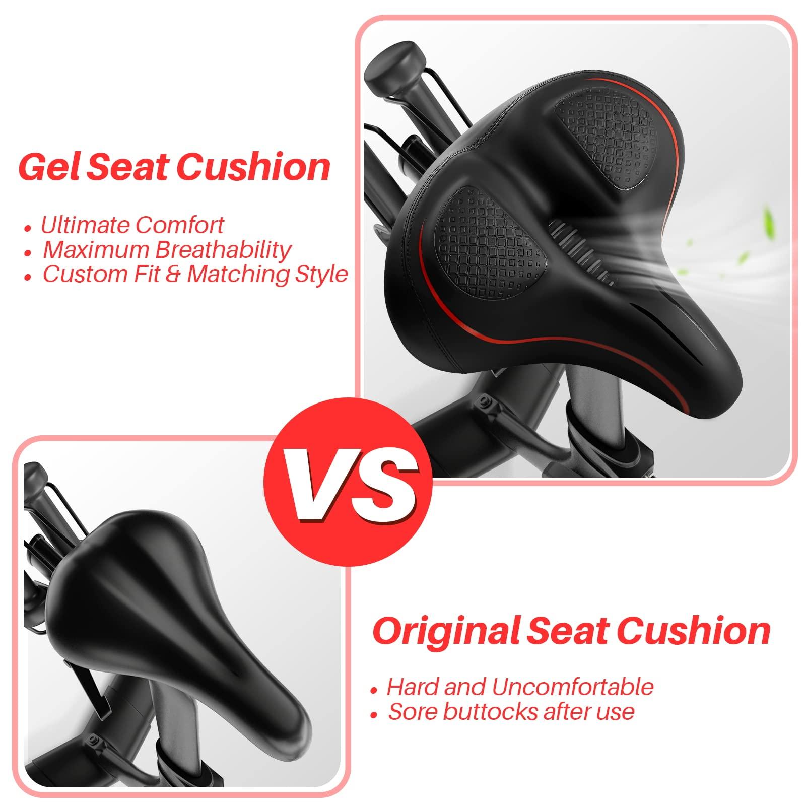 Oversized Bike Seat for Peloton Bike & Bike+, Comfort Seat Cushion Compatible with Peloton, Road or Exercise Bikes, Bicycle Wide Saddle Replacement for Men & Women, Accessories for Peloton - Image 5