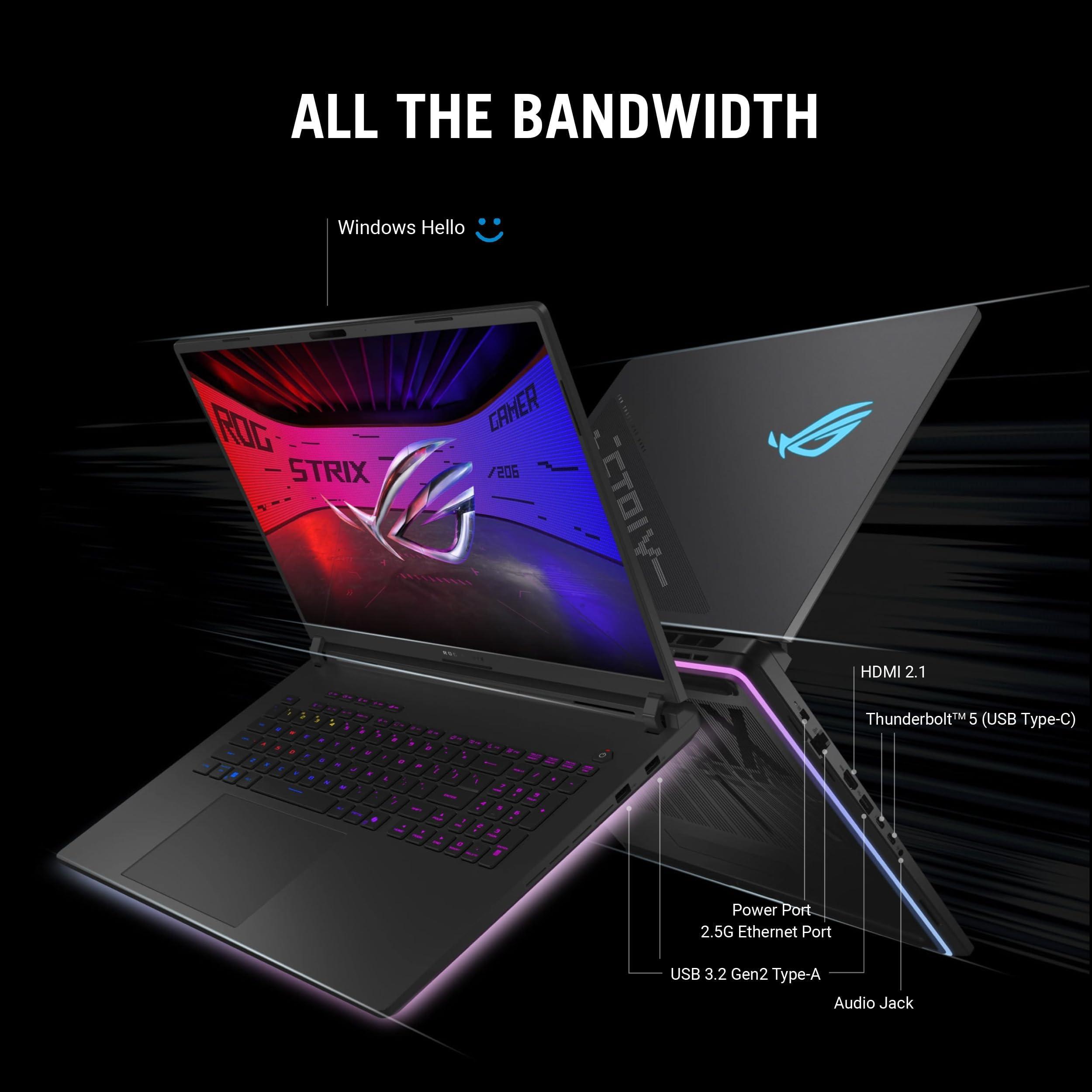 ASUS ROG Strix SCAR 18 (2025) Gaming Laptop, 18” ROG Nebula HDR 16:10 2.5K 240Hz/3ms, NVIDIA® GeForce RTX™ 5080, Intel® Core™ Ultra 9 275HX, 32GB DDR5-5600, 2TB PCIe Gen 4 SSD, Wi-Fi 7, Windows 11 Pro - Image 8