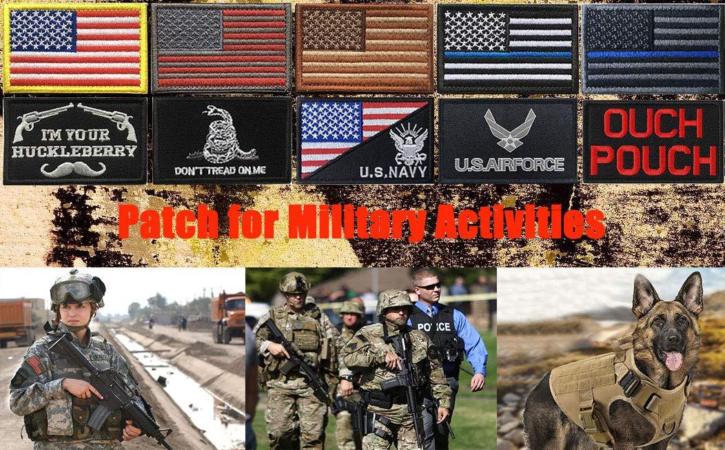 2 Pieces Funny Ouch Pouch Embroidered Patch Tactical Moral Applique Fastener Hook & Loop Emblem Patch - Image 7