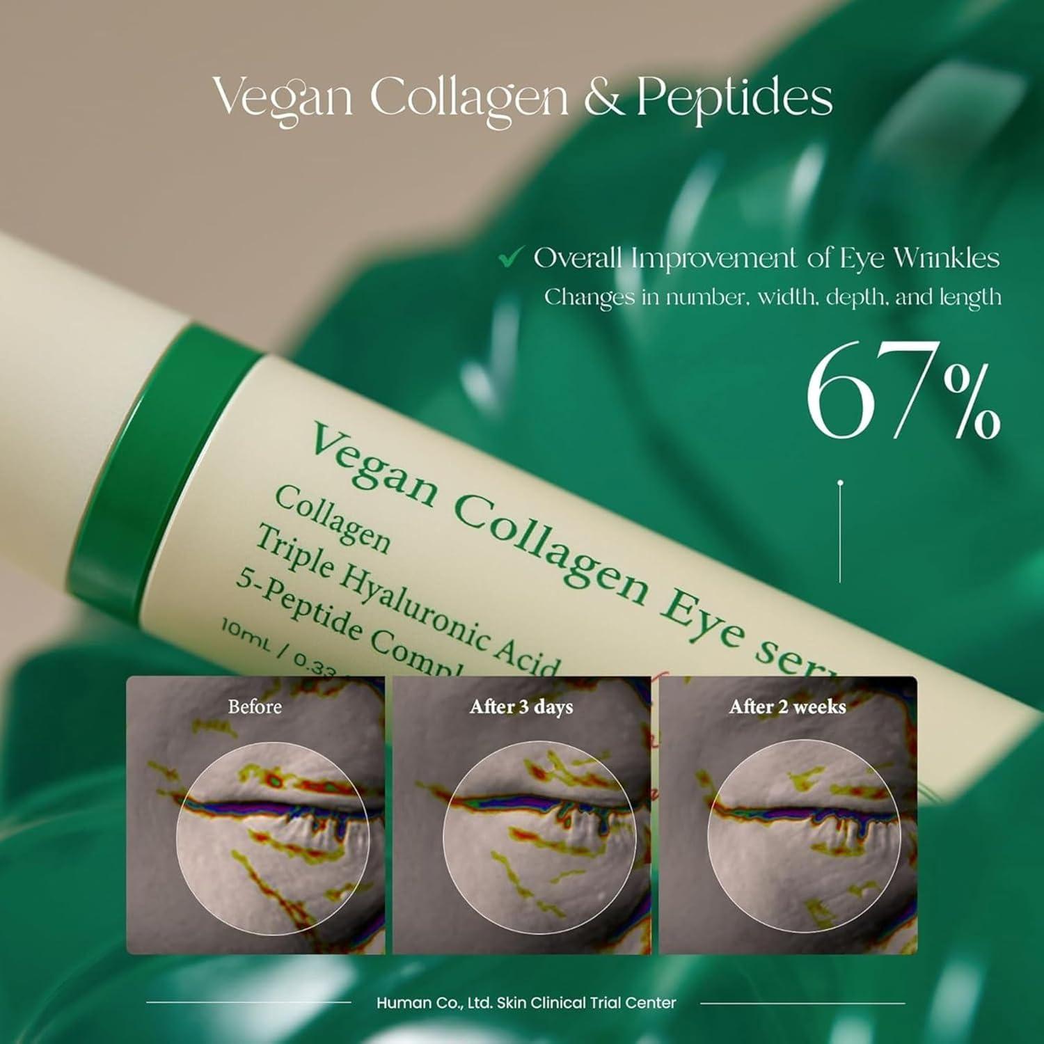 AXIS-Y Vegan Collagen Eye Serum - K Beauty Triple Hyaluronic Acid & Peptide Collagen Serum Improve Skin Elasticity, Reduce Fine Lines & Dark Circles - Vegan Korean Skin Care Eye Cream - 0.33 fl. oz. - Image 4