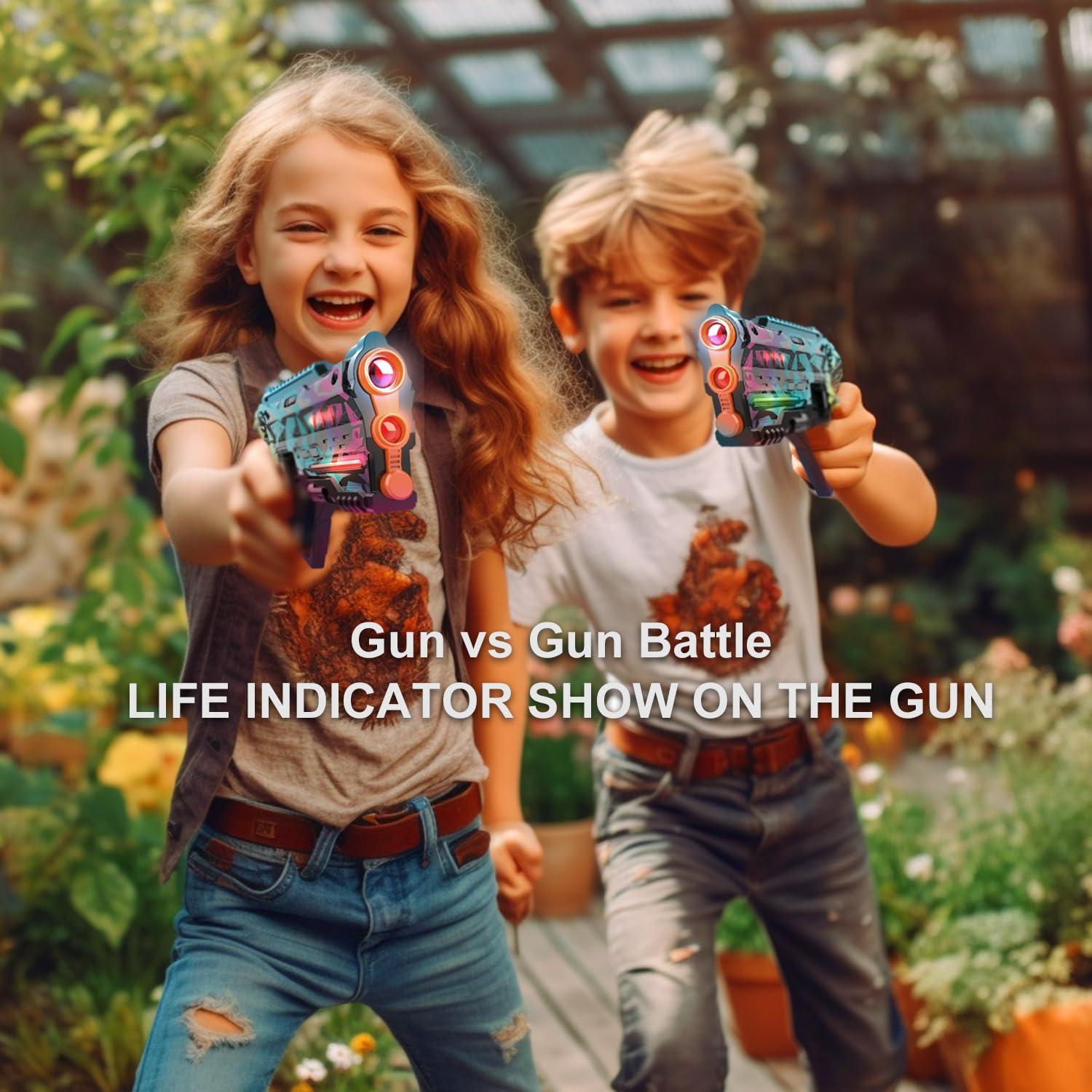 Laser Tag Set of 2, Lazer Tag Game for Kids Indoor & Outdoor Play, Gift Ideas for Kids Teens and Adults, Cool Toys for Teenage Ages 8 9 10 11 12+Year Old Boy & Girls - Image 2