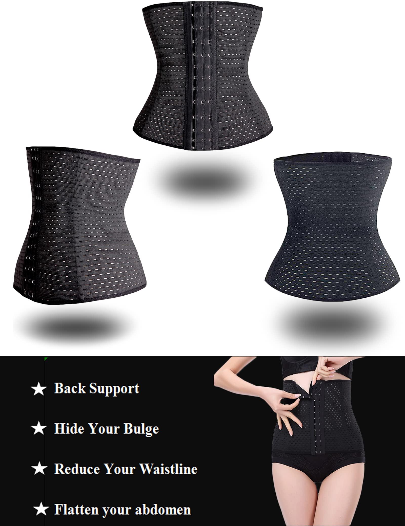 Youloveit Women's Waist Trainer Corset for Everyday Wear Steel Boned Tummy Control Body Shaper with Adjustable Hooks - Image 4