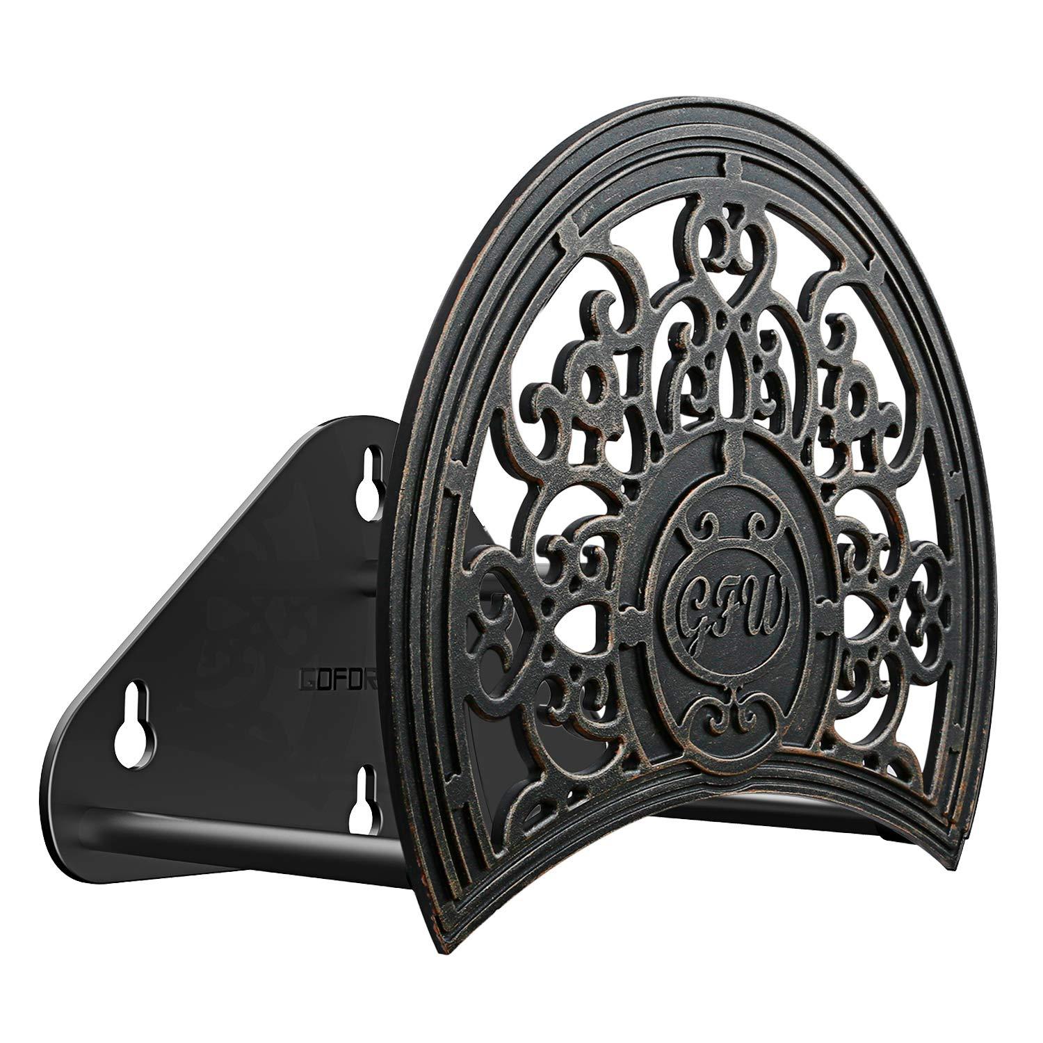 GOFORWILD Garden Hose Holder made of Stainless Cast Aluminum, Decorative Hose Butler Sturdy Water Hose Rack, Durable Wall Hose Hanger, Holds 125-Feet of 5/8-Inch Hose, Hose Reel, 7005 - Image 4