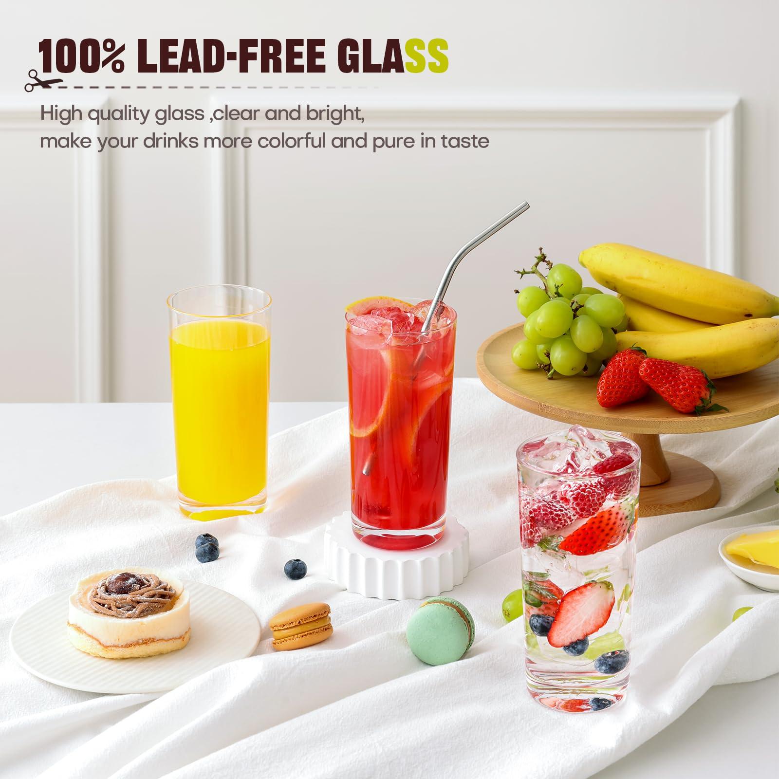 OUWO Highball Glasses Set of 12, 16oz Tall Drinking Glasses, Water Glass for Kitchen, Tom Collins Glasses, Mojito Glass Cups, Cocktail Glasses for Bar Glassware - Image 4