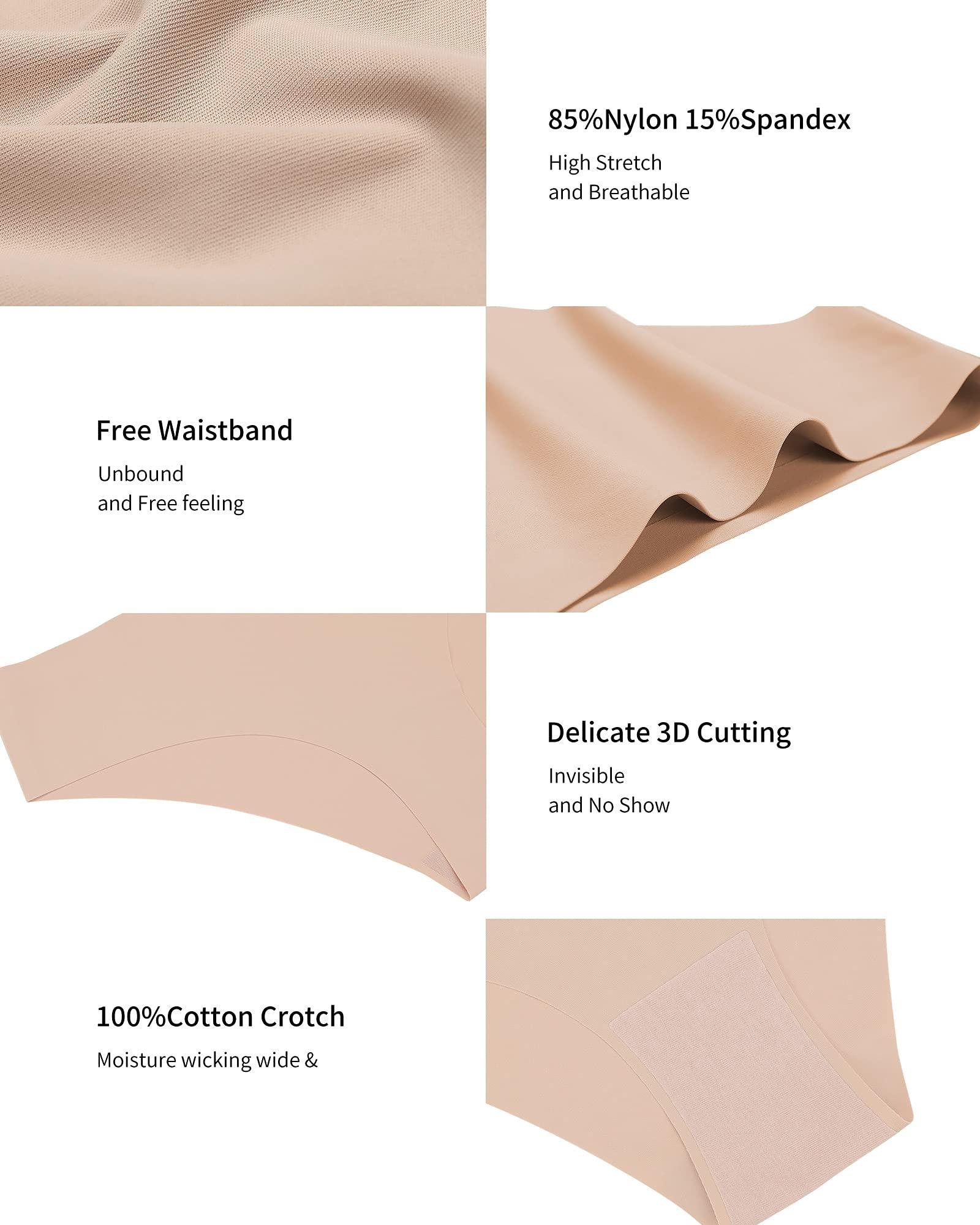 SHARICCA Women Seamless Cheeky Bikini No Show Panties Ladies Invisible Breathable Briefs Soft Stretch Underwear Multi Pack - Image 3