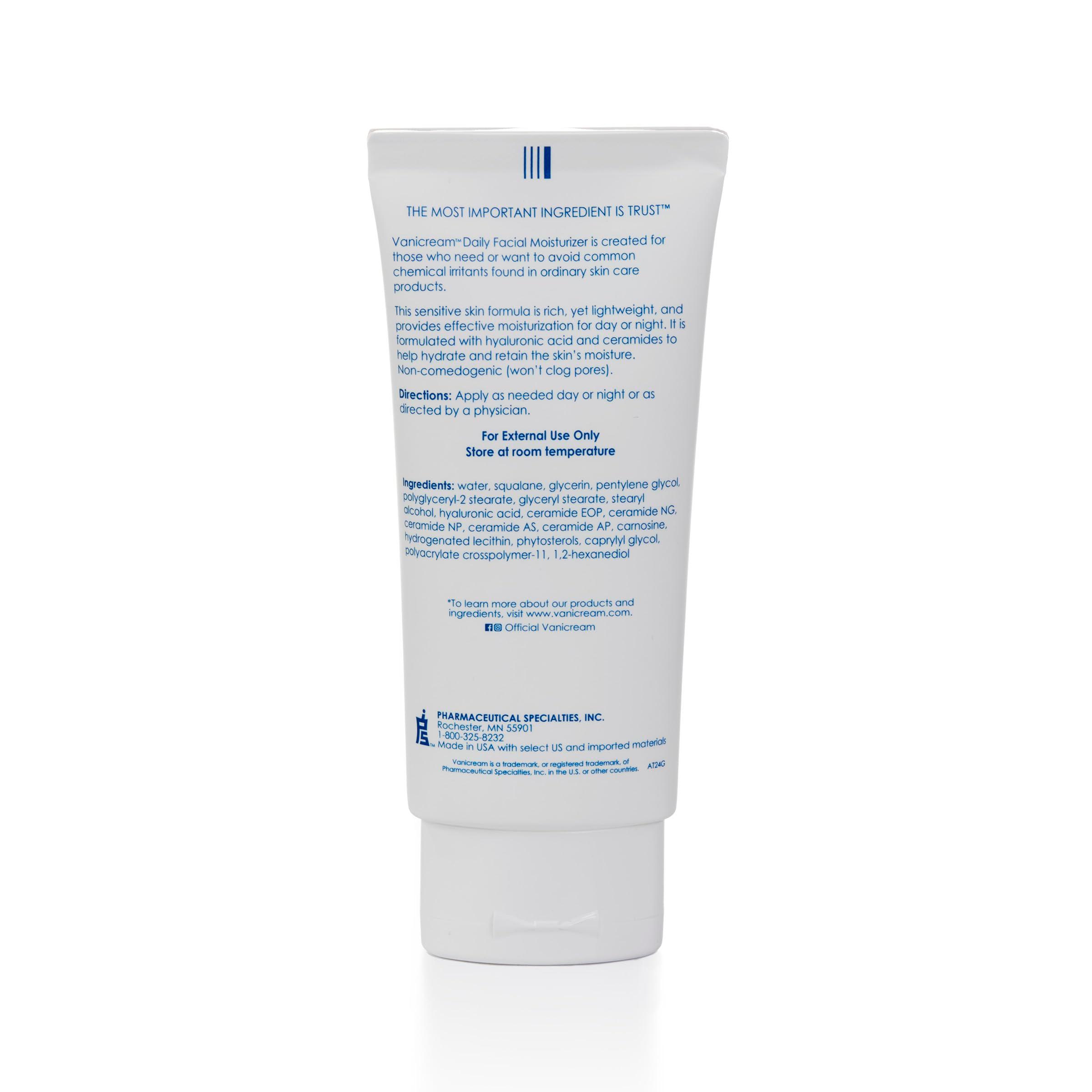 Vanicream Daily Facial Moisturizer With Ceramides and Hyaluronic Acid - Formulated Without Common Irritants for Those with Sensitive Skin, 3 fl oz (Pack of 1) - Image 2