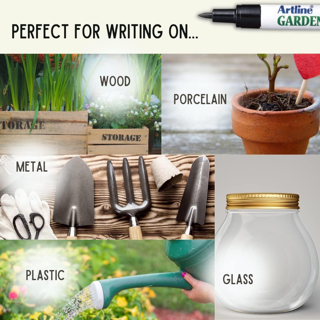 Artline EK-780 Garden Markers, 0.8 mm Writing Width, UV Resistant, Waterproof Permanent Markers Ideal for Plant Labels, Quick-Dry Garden Marker for Plants Outdoor & Indoor Use - Black, 12 Pack - Image 7