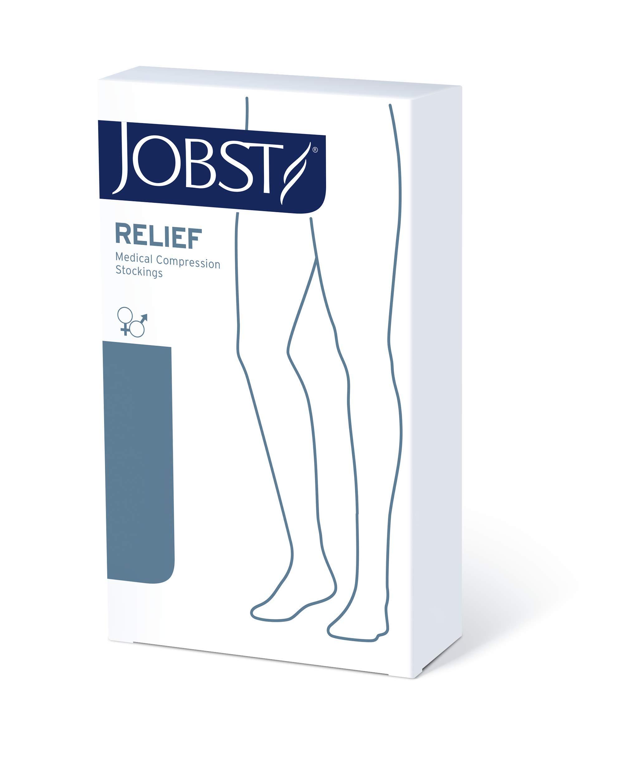 JOBST Relief Knee High Graduated Compression Socks, 15-20 mmHg - Comfortable Unisex Design - Closed Toe, Black, X-Large Full Calf - Image 4