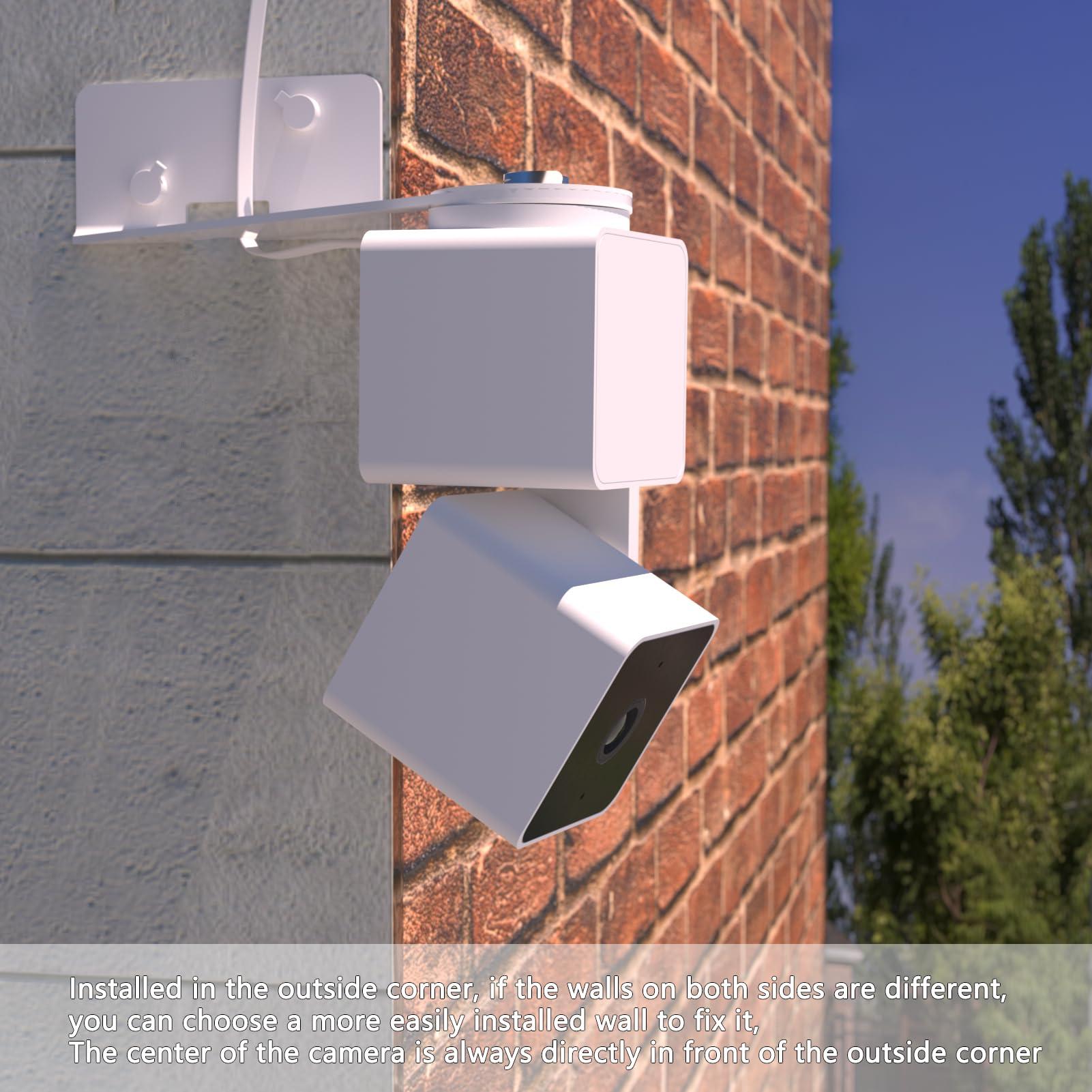 Zwolf Wall Mount for Wyze Cam Pan V3,Outside Corner Bracket for Wyze Cam Outdoor Indoor, Full Side Coverage, Improves The Field of View Reduce Blind Spots - Image 5