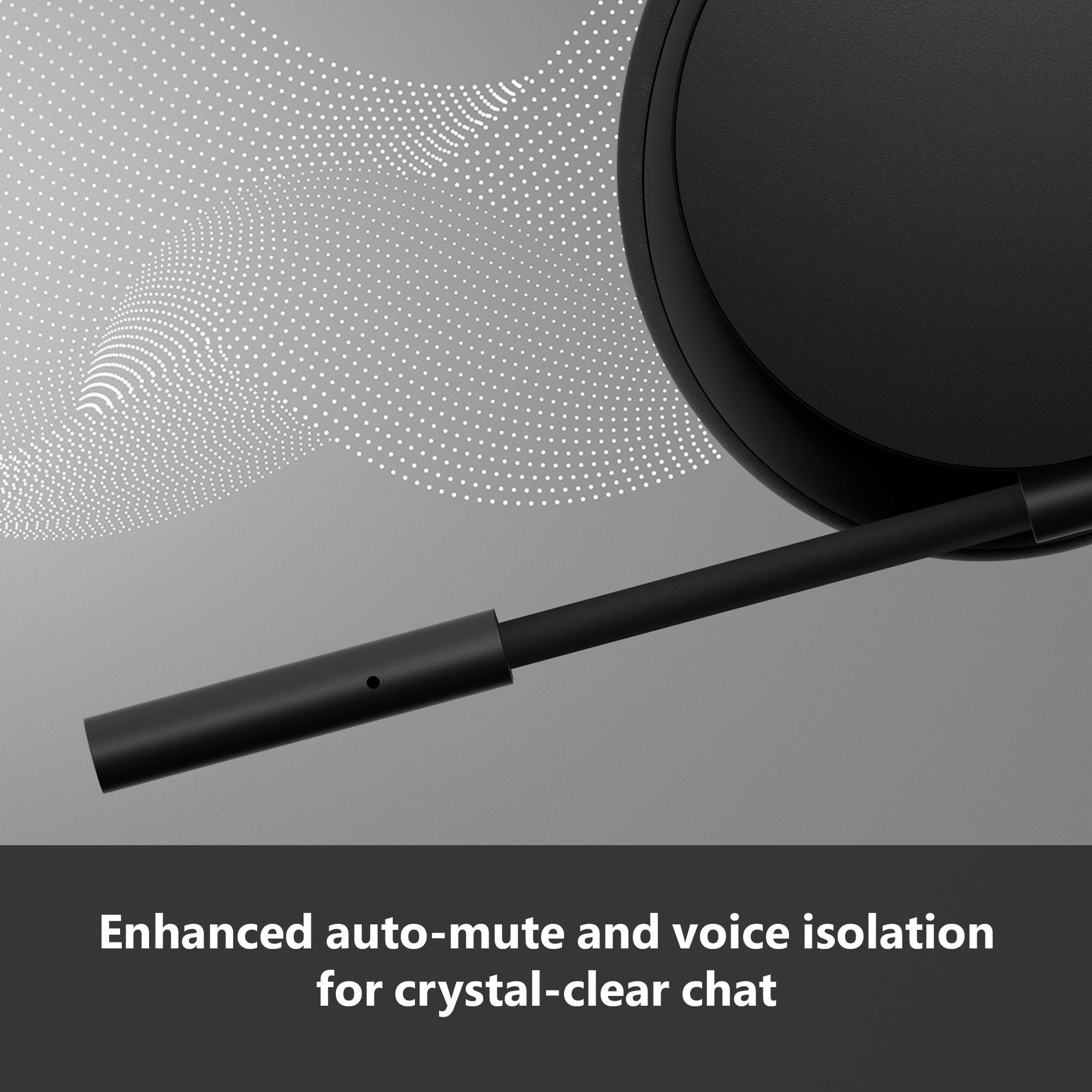 Xbox Wireless Gaming Headset – Over Ear Headphones – Spatial Audio with Dolby Atmos, Windows Sonic Series X|S, One, Windows PC, Mobile – Carbon Black - Image 2