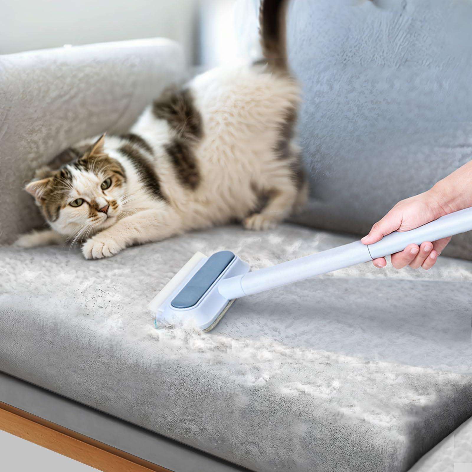 Multifunctional Pet Hair Remover,2 Pcs Carpet Scraper,4 in 1 Dog Hair Remover, Reusable Cat Hair Remover for Dog and Cat,Adjustable Lint Brush for Carpet,Sofa,Bedding,Clothes and Furniture,Blue - Image 2