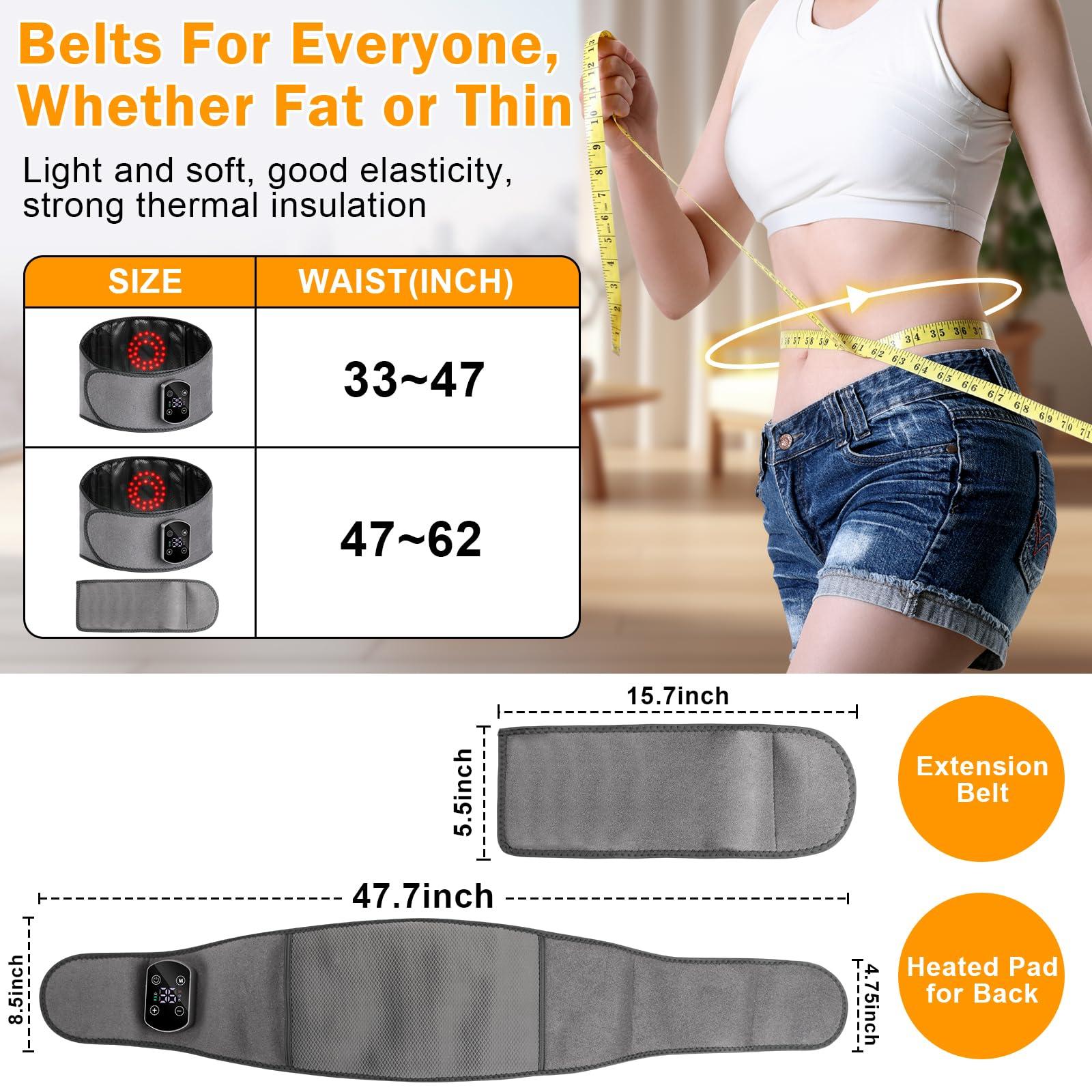 Gelpacks Direct Cordless Heating Pad for Back Pain Relief, Lumbar Massaager with Heat, Heated Back Belt Abdomen Warmer Lumbar Support, Rechargeable Heating Massage - Image 3