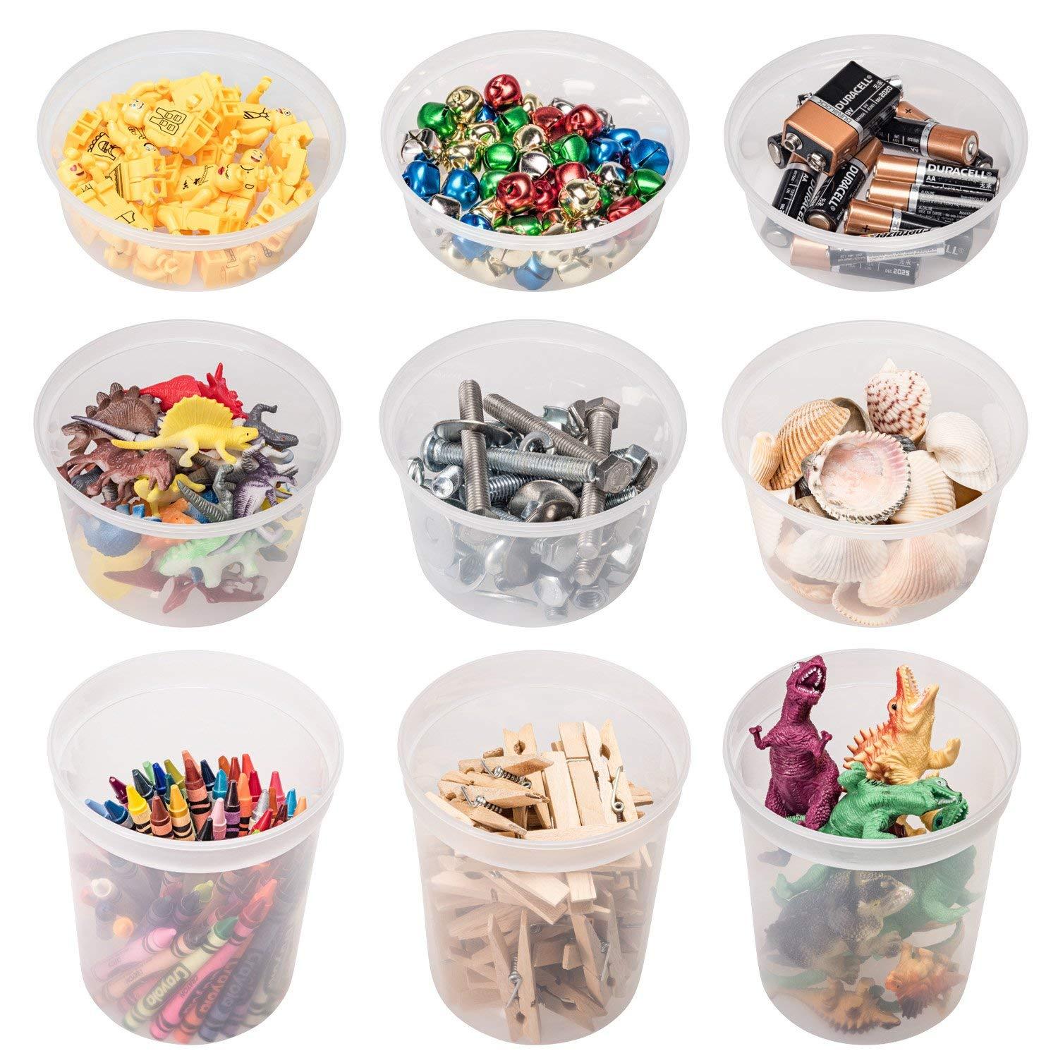 DuraHome Food Storage Containers with Lids 8oz, 16oz, 32oz Freezer Deli Cups Combo Pack, 44 Sets BPA-Free Leakproof Round Clear Takeout Container Meal Prep Microwavable, Airtight Lids (Mixed Sizes) - Image 6