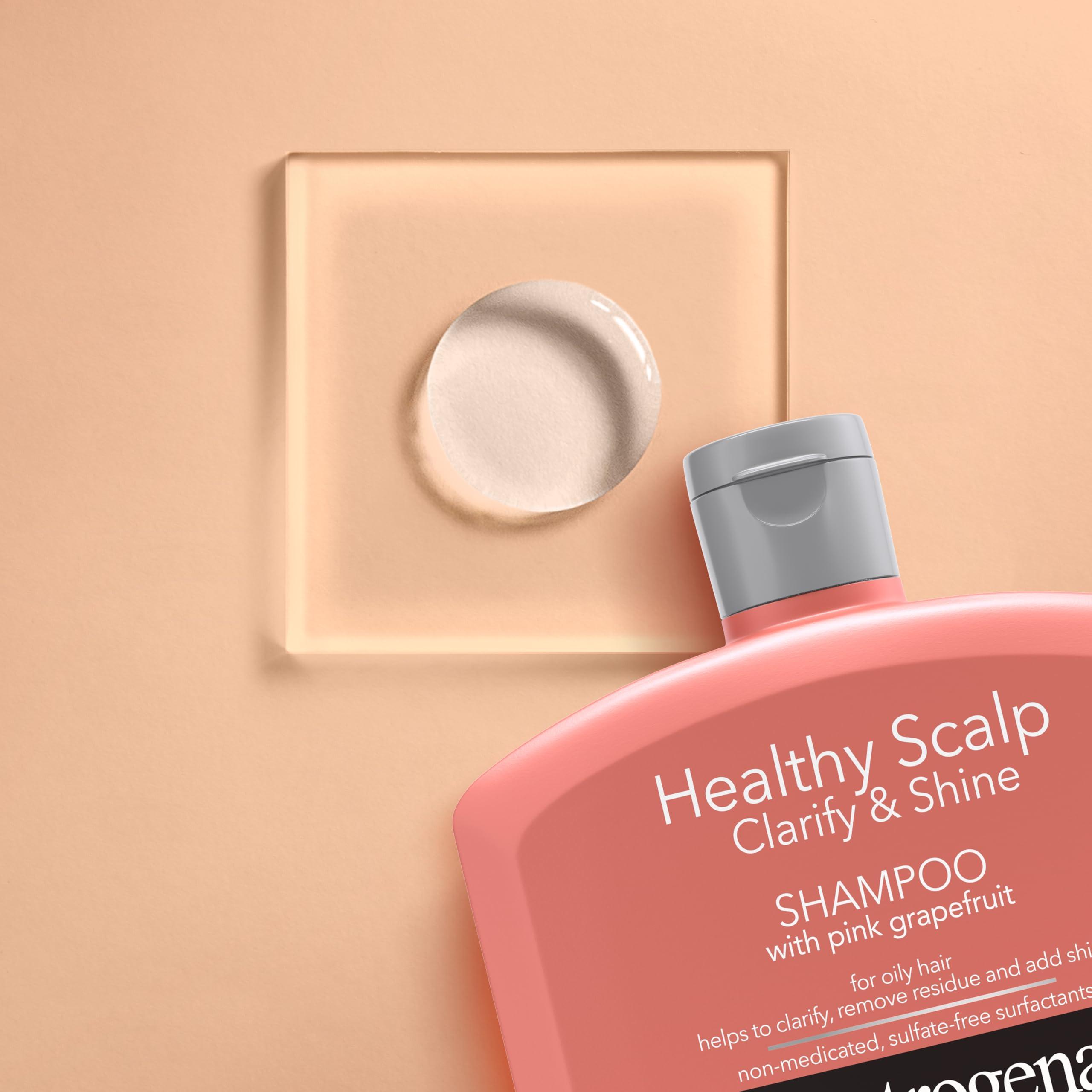 Neutrogena Exfoliating Healthy Scalp Clarifying Shampoo for Oily Hair & Scalp, Pink Grapefruit pH-Balanced Anti-Residue Formula Adds Shine, Sulfate, Paraben & Phthalate-Free, Color-Safe, 12 Fl Oz - Image 7
