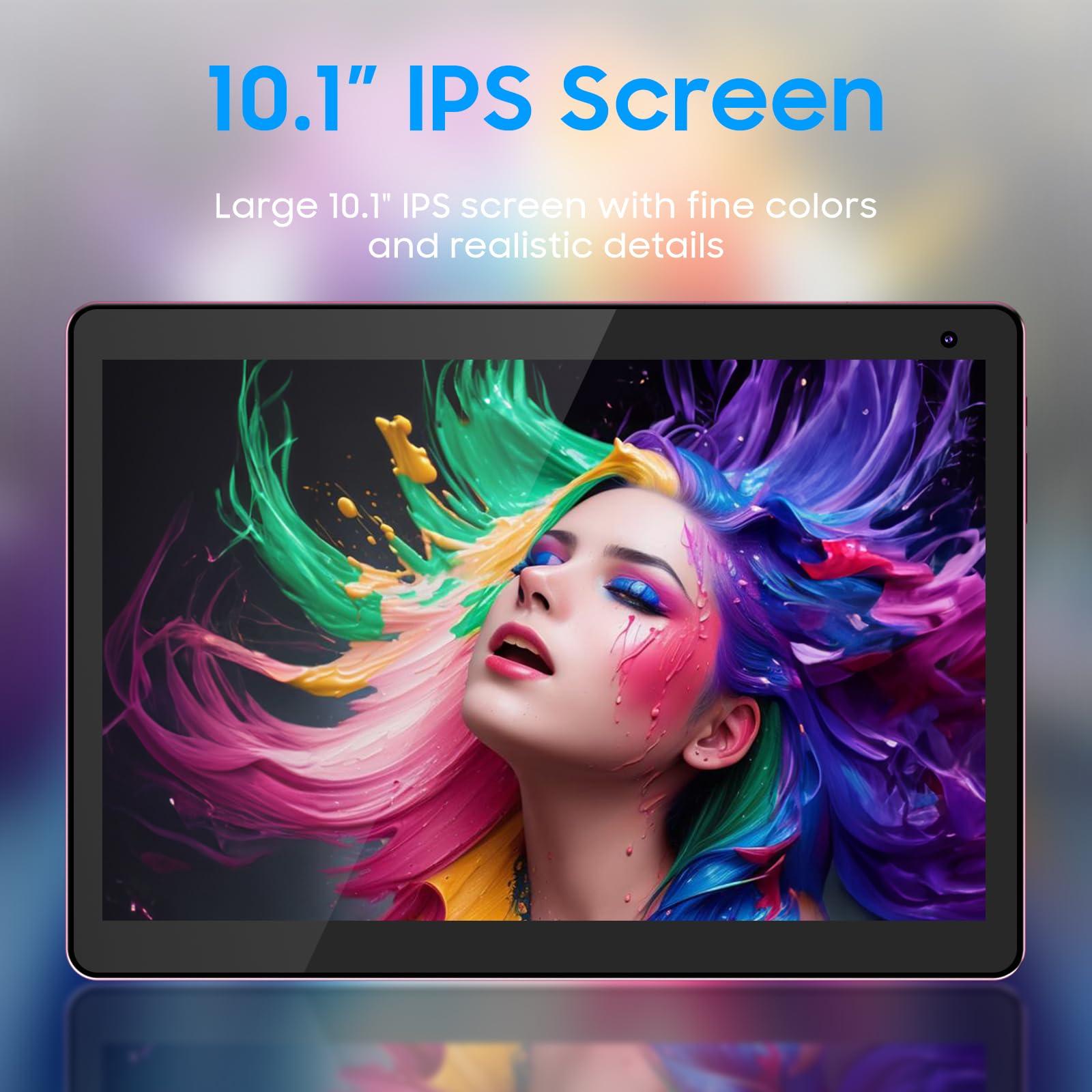 COOPERS Tablet 10 inch, Android 14 Tablet, 32GB ROM 1TB Expand Computer Tablets, Quad Core Processor 6000mAh Battery, 1280x800 IPS Touch Screen, 2+8MP Dual HD Camera, Bluetooth WiFi Tablet PC - Image 2