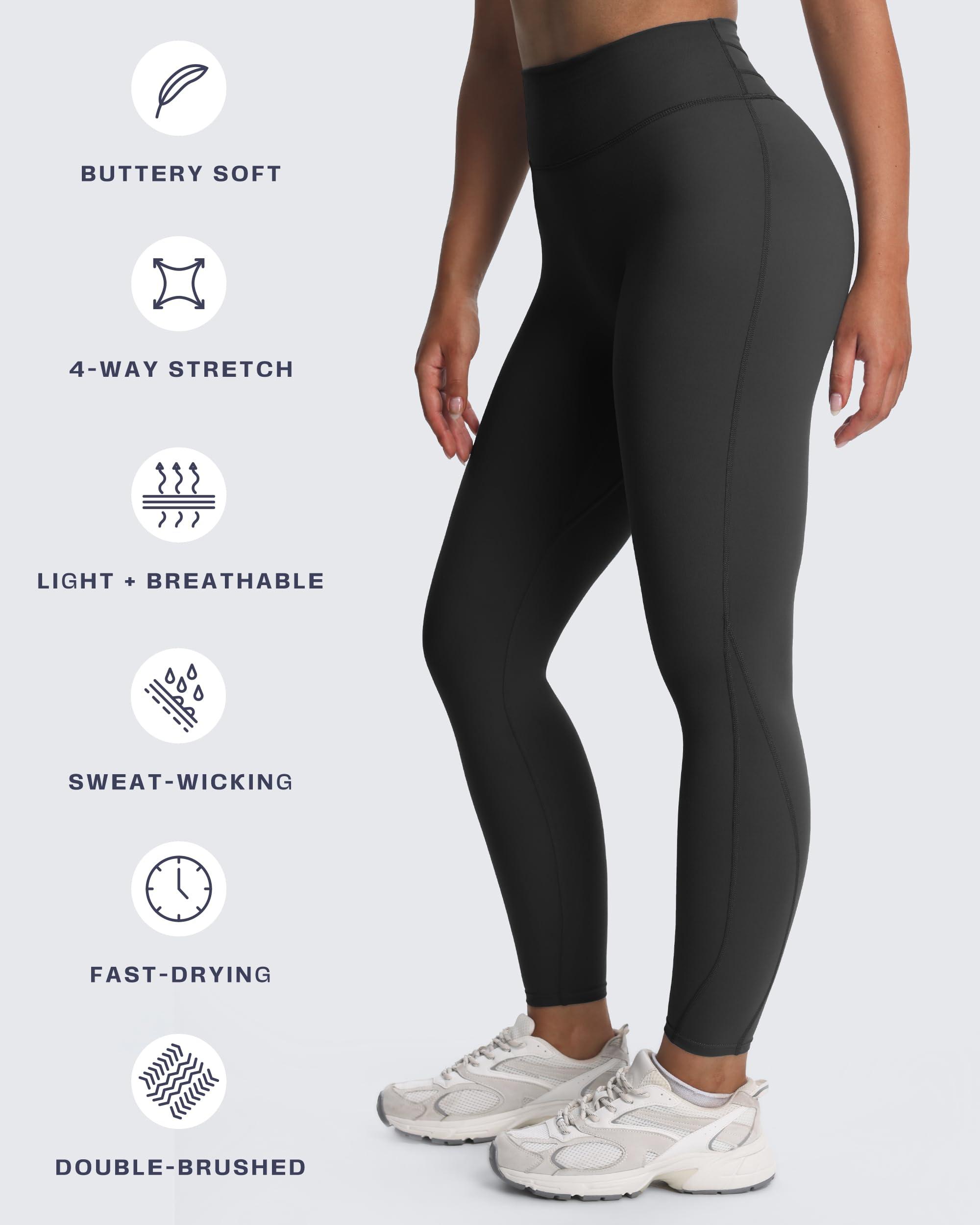 Aoxjox High Waisted Workout Leggings for Women Trinity Yoga Pants 26.5" - Image 5