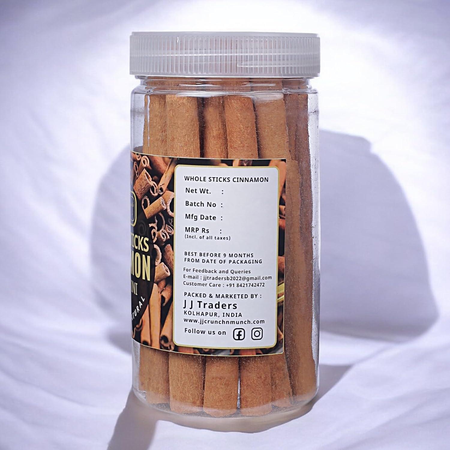 Cinnamon Sticks, Premium Grade Harvested Natural Cassia Cinnamon, Natural Organic,Cinnamon Whole Split Cassia Taj Cinnamon Sticks (130 Gram) Indian Spices Masale - Image 3